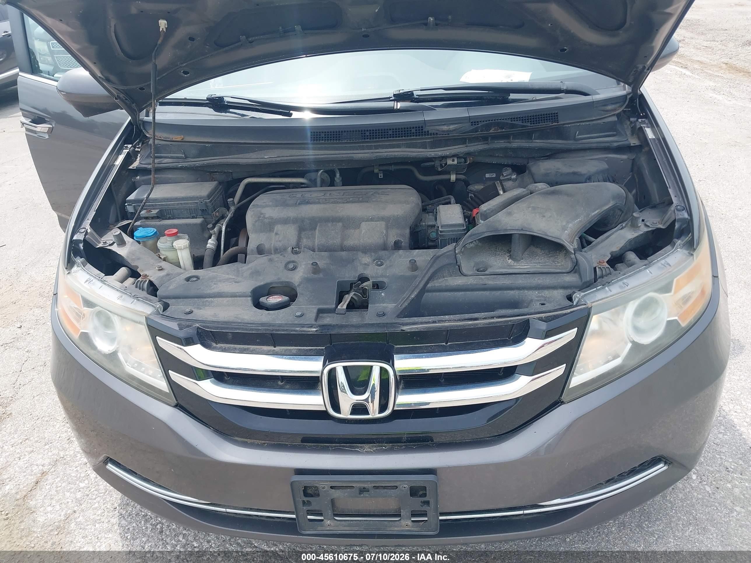 2014 Honda Odyssey Ex-l Gray vin: 5FNRL5H65EB020533