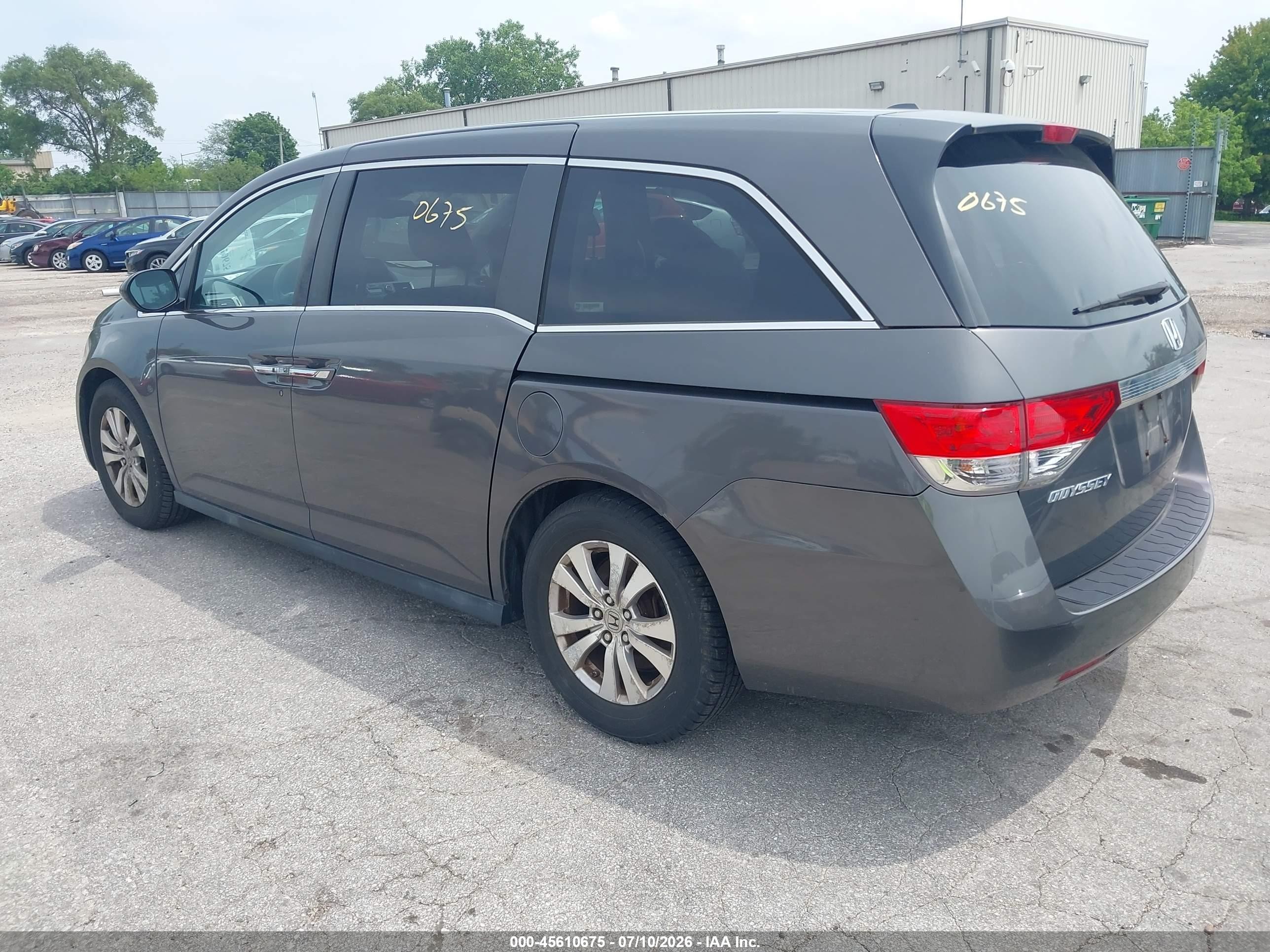 2014 Honda Odyssey Ex-l Gray vin: 5FNRL5H65EB020533