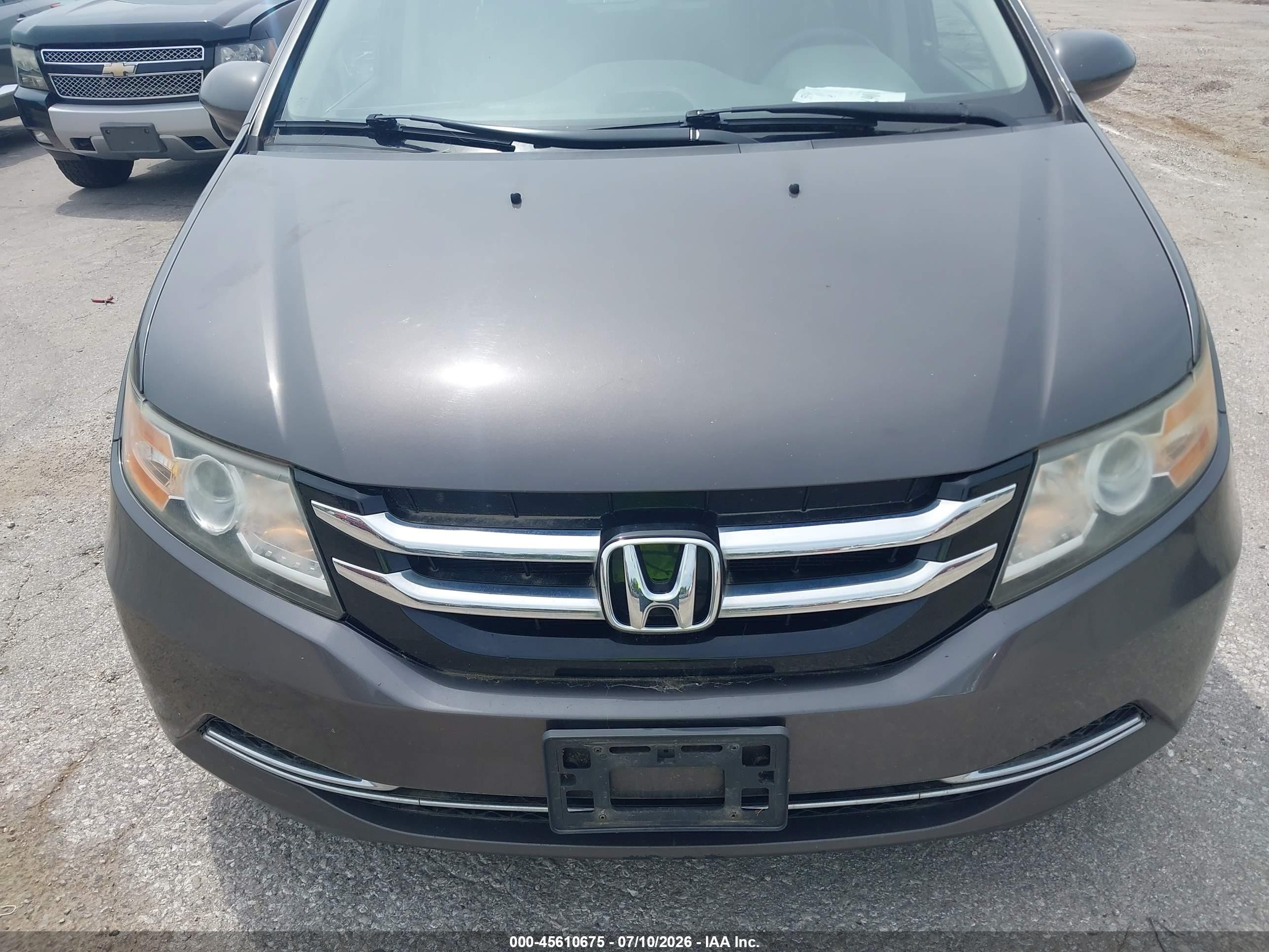 2014 Honda Odyssey Ex-l Gray vin: 5FNRL5H65EB020533