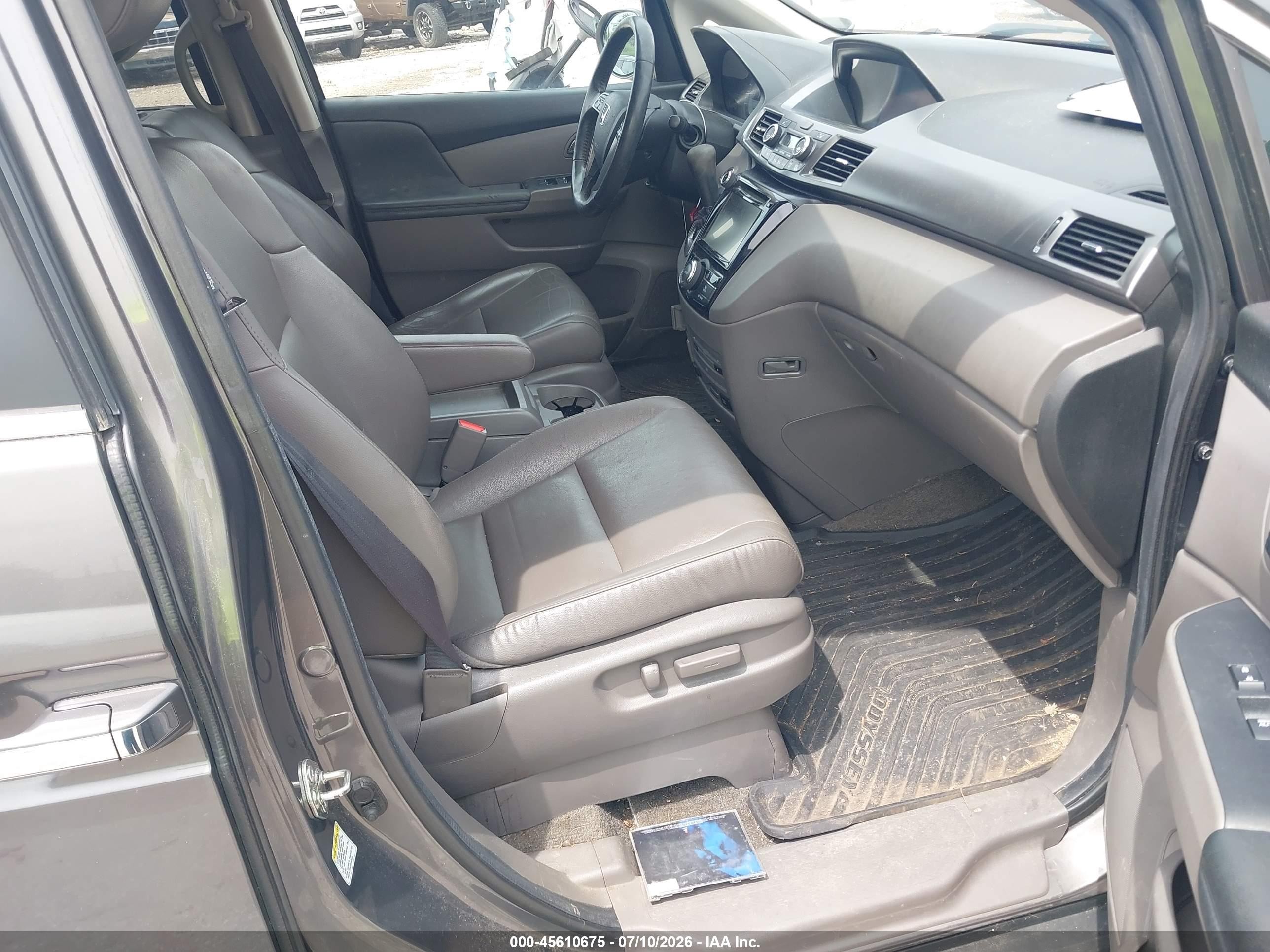 2014 Honda Odyssey Ex-l Gray vin: 5FNRL5H65EB020533
