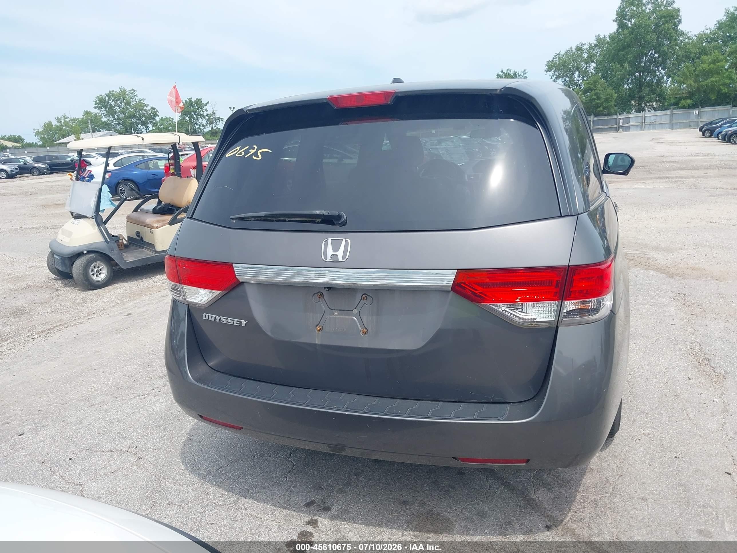 2014 Honda Odyssey Ex-l Gray vin: 5FNRL5H65EB020533