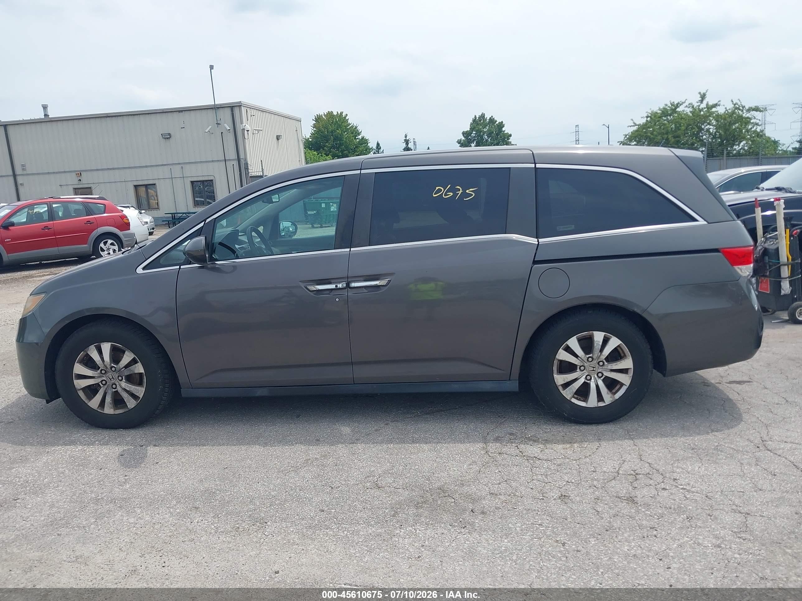 2014 Honda Odyssey Ex-l Gray vin: 5FNRL5H65EB020533