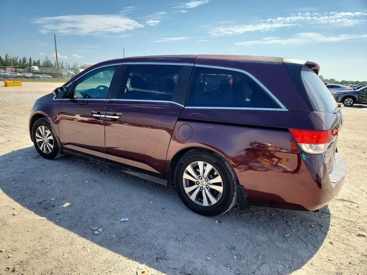 2014 Honda Odyssey Exl Burgundy vin: 5FNRL5H65EB023478