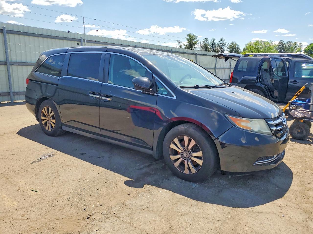 2014 Honda Odyssey Exl Black vin: 5FNRL5H65EB024159