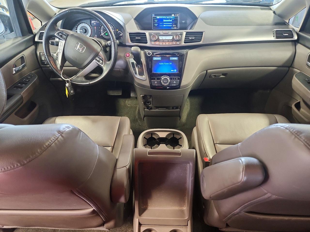 2014 Honda Odyssey Exl White vin: 5FNRL5H65EB026364