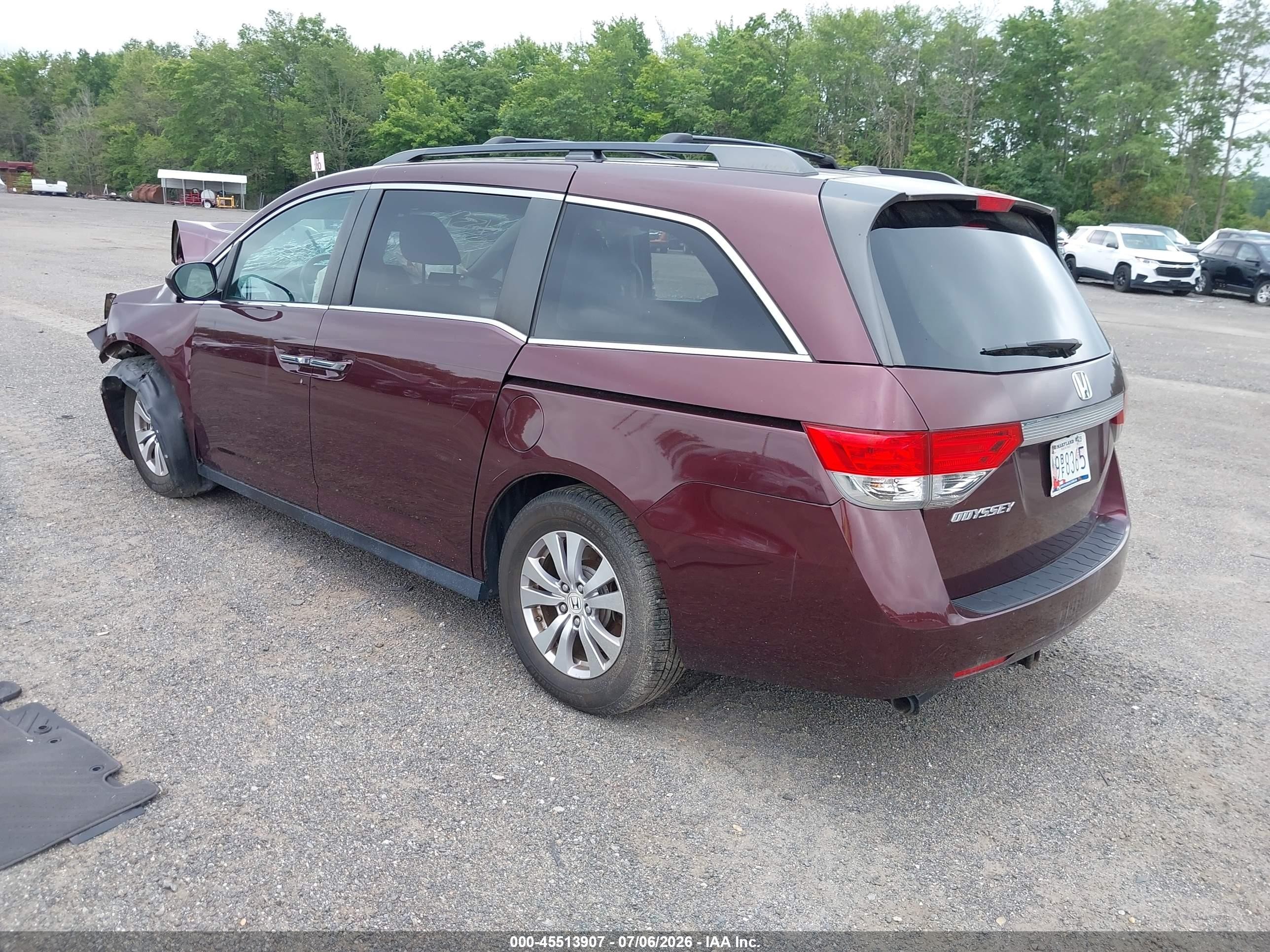 2014 Honda Odyssey Ex-l Purple vin: 5FNRL5H65EB030642