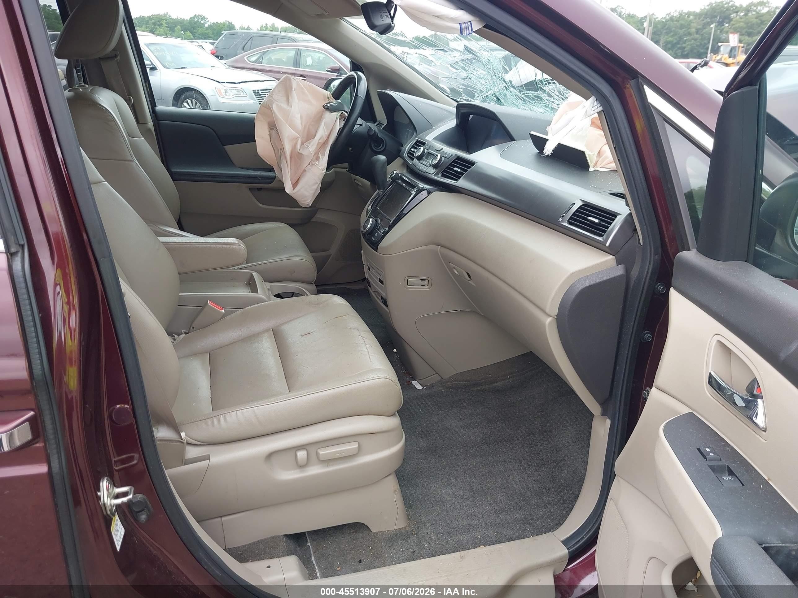 2014 Honda Odyssey Ex-l Purple vin: 5FNRL5H65EB030642
