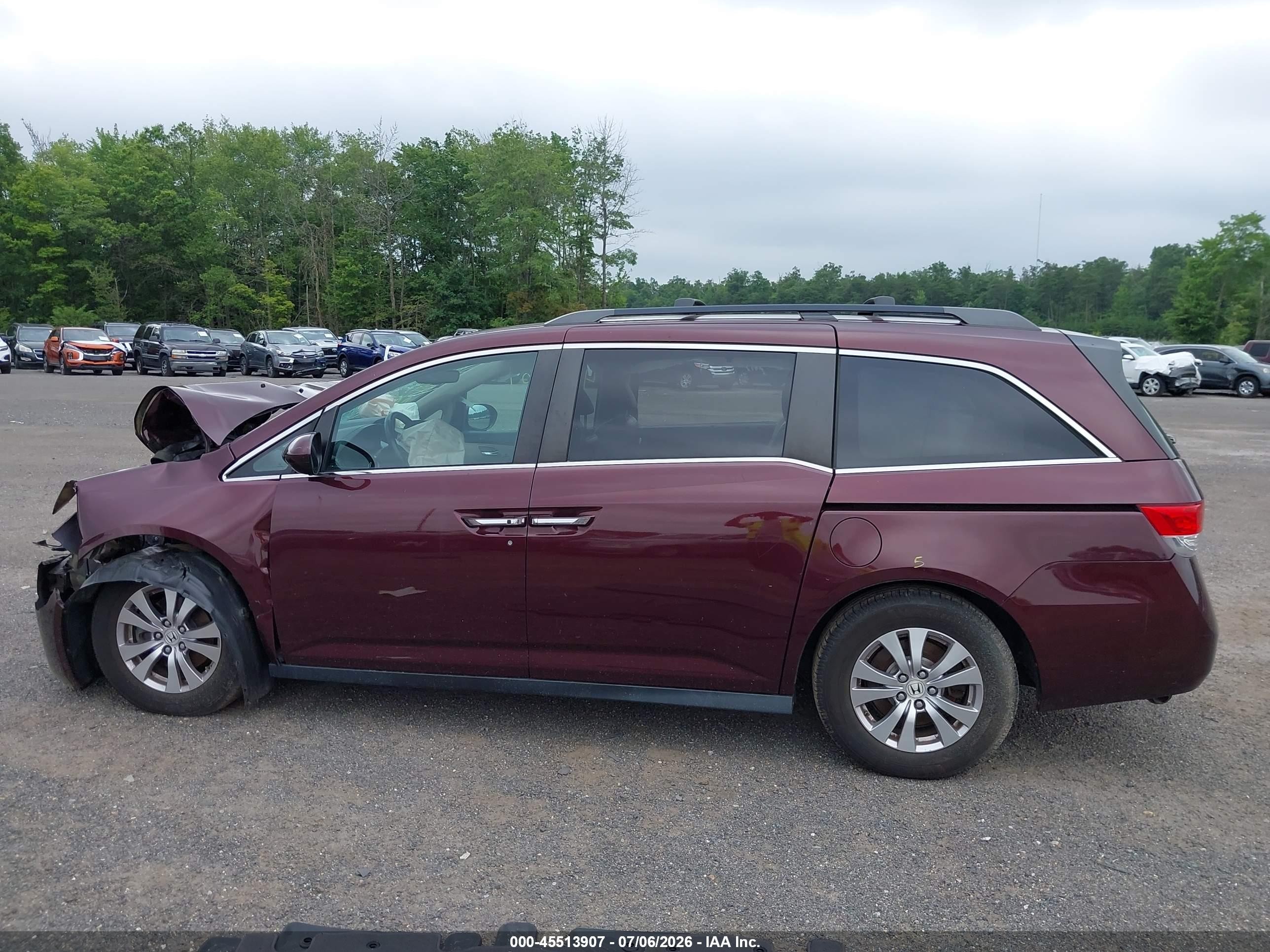 2014 Honda Odyssey Ex-l Purple vin: 5FNRL5H65EB030642