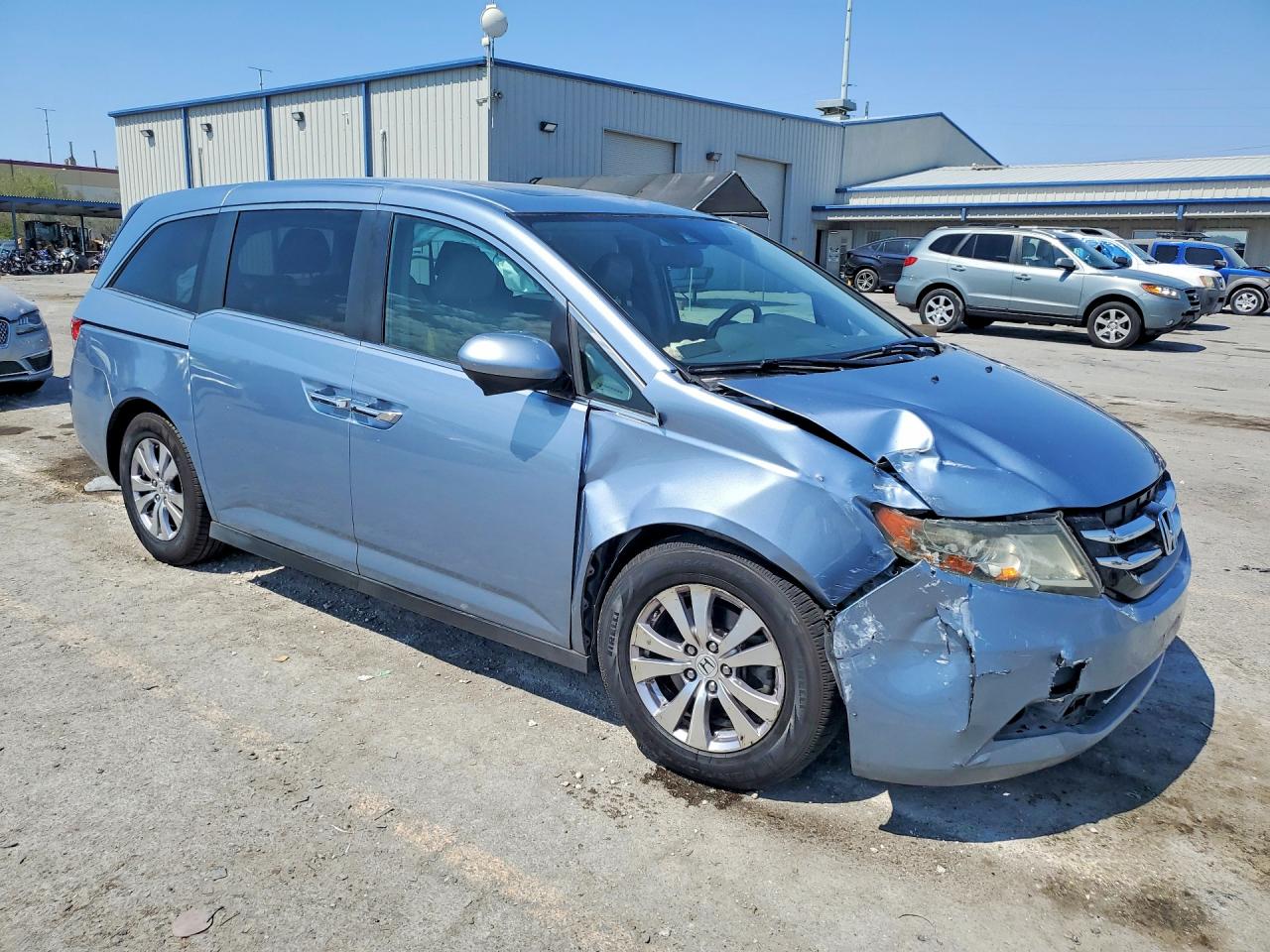 2014 Honda Odyssey Exl Blue vin: 5FNRL5H65EB070882