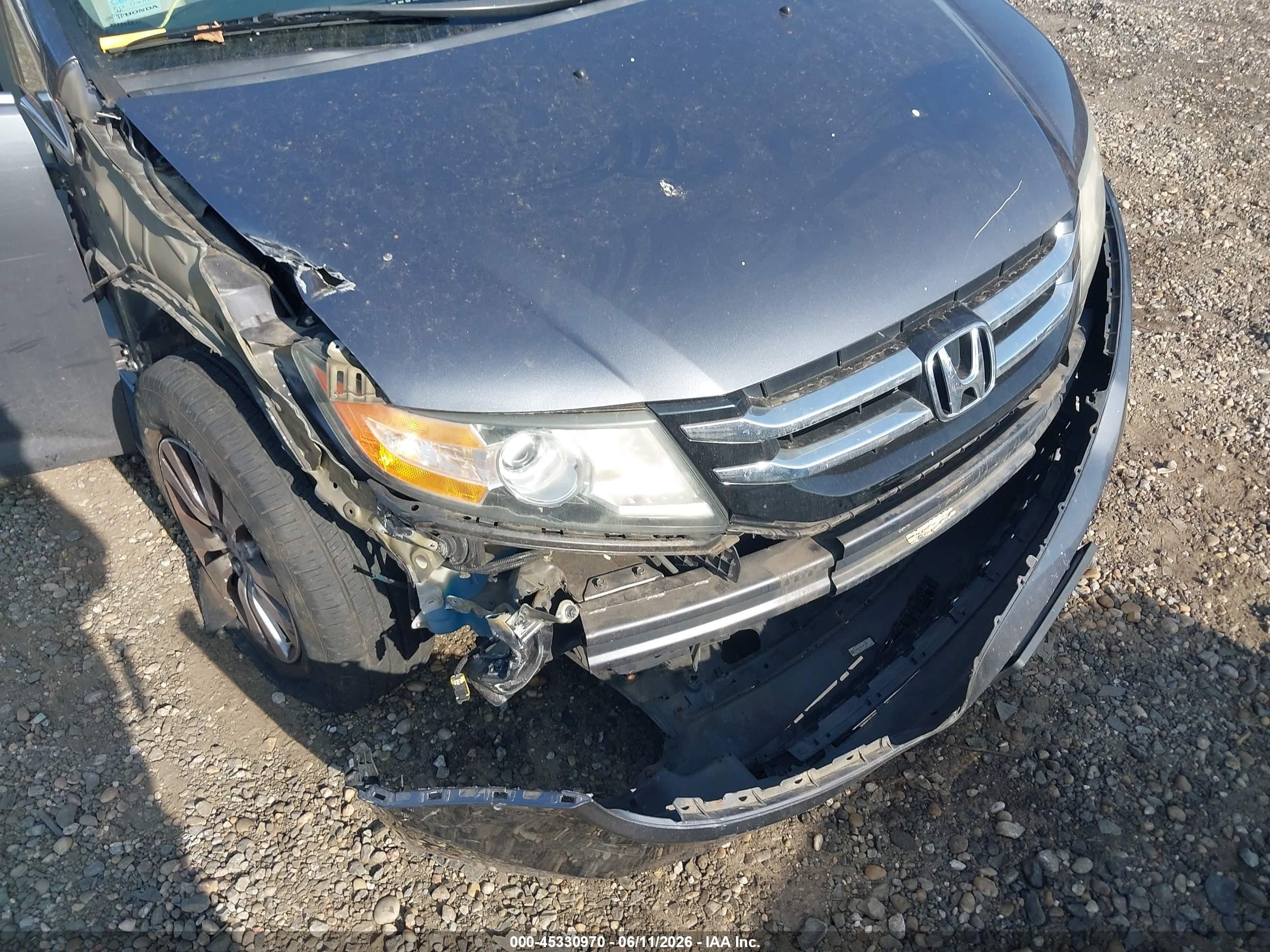 2014 Honda Odyssey Ex-l Серый vin: 5FNRL5H65EB073636