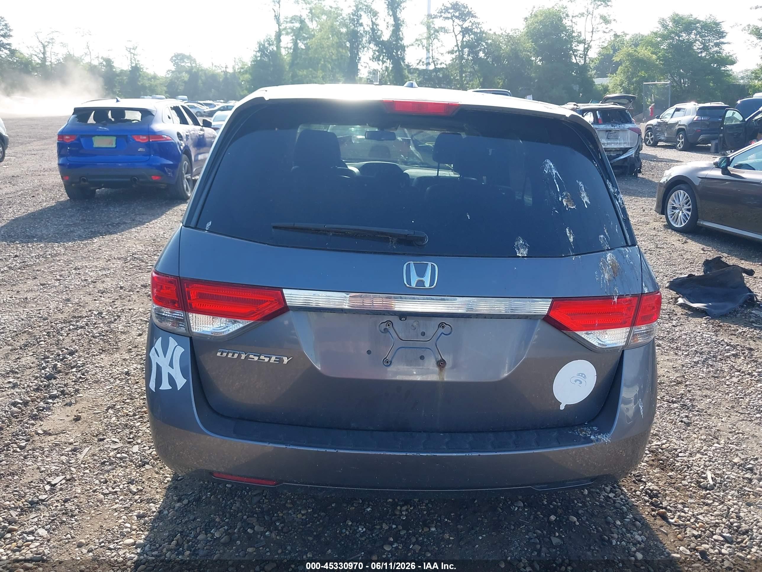 2014 Honda Odyssey Ex-l Серый vin: 5FNRL5H65EB073636