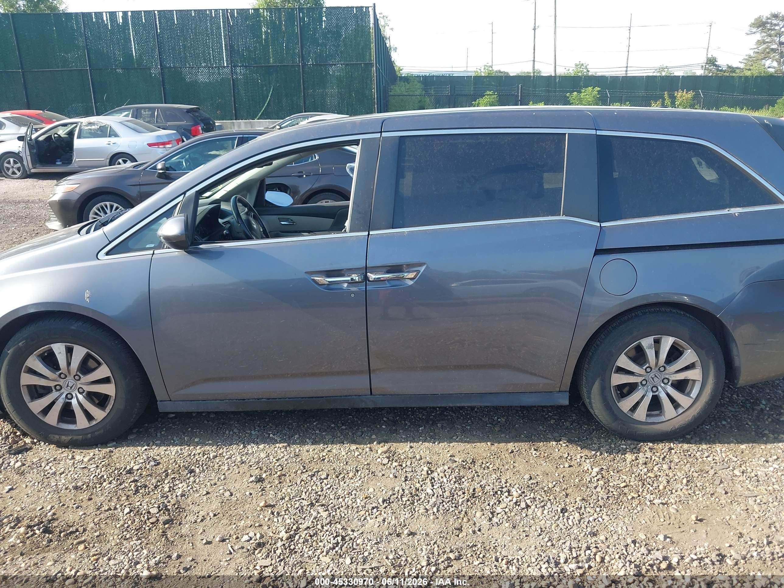 2014 Honda Odyssey Ex-l Серый vin: 5FNRL5H65EB073636