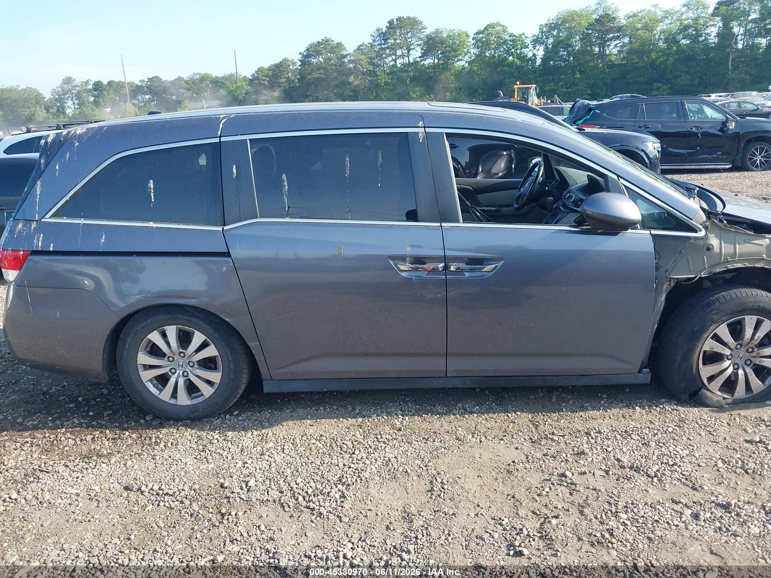 2014 Honda Odyssey Ex-l Серый vin: 5FNRL5H65EB073636