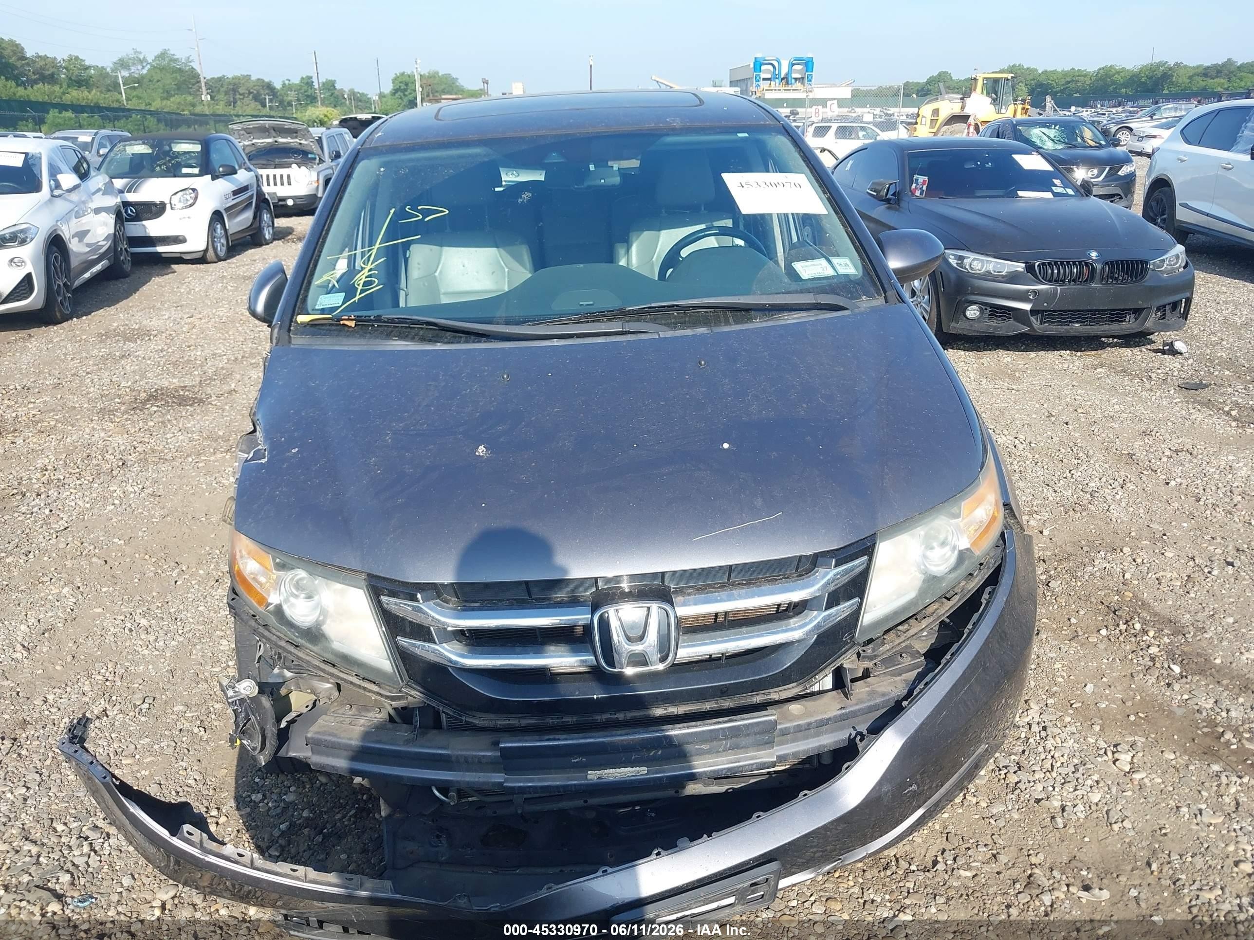 2014 Honda Odyssey Ex-l Серый vin: 5FNRL5H65EB073636