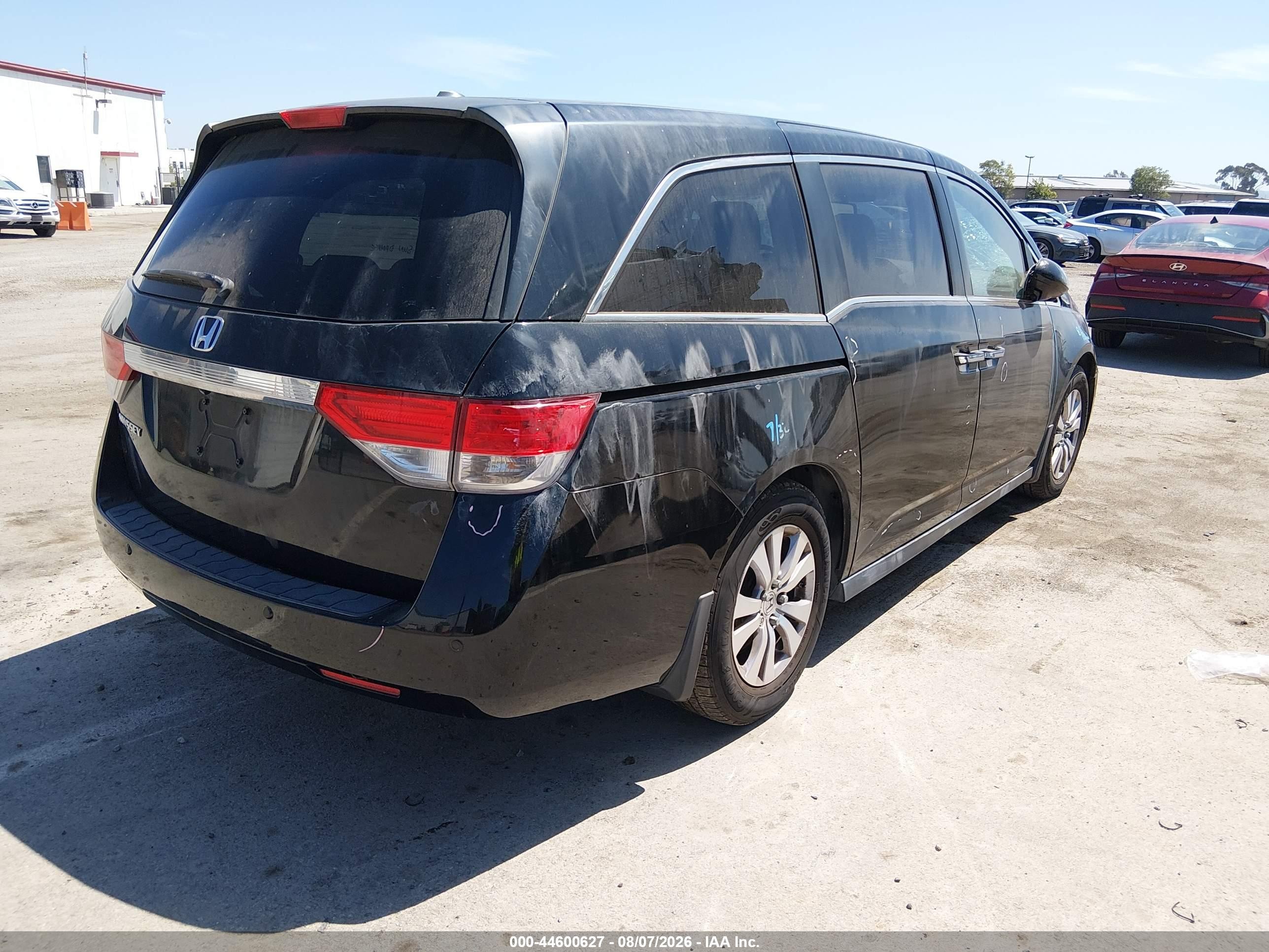 2014 Honda Odyssey Ex-l Black vin: 5FNRL5H65EB083096