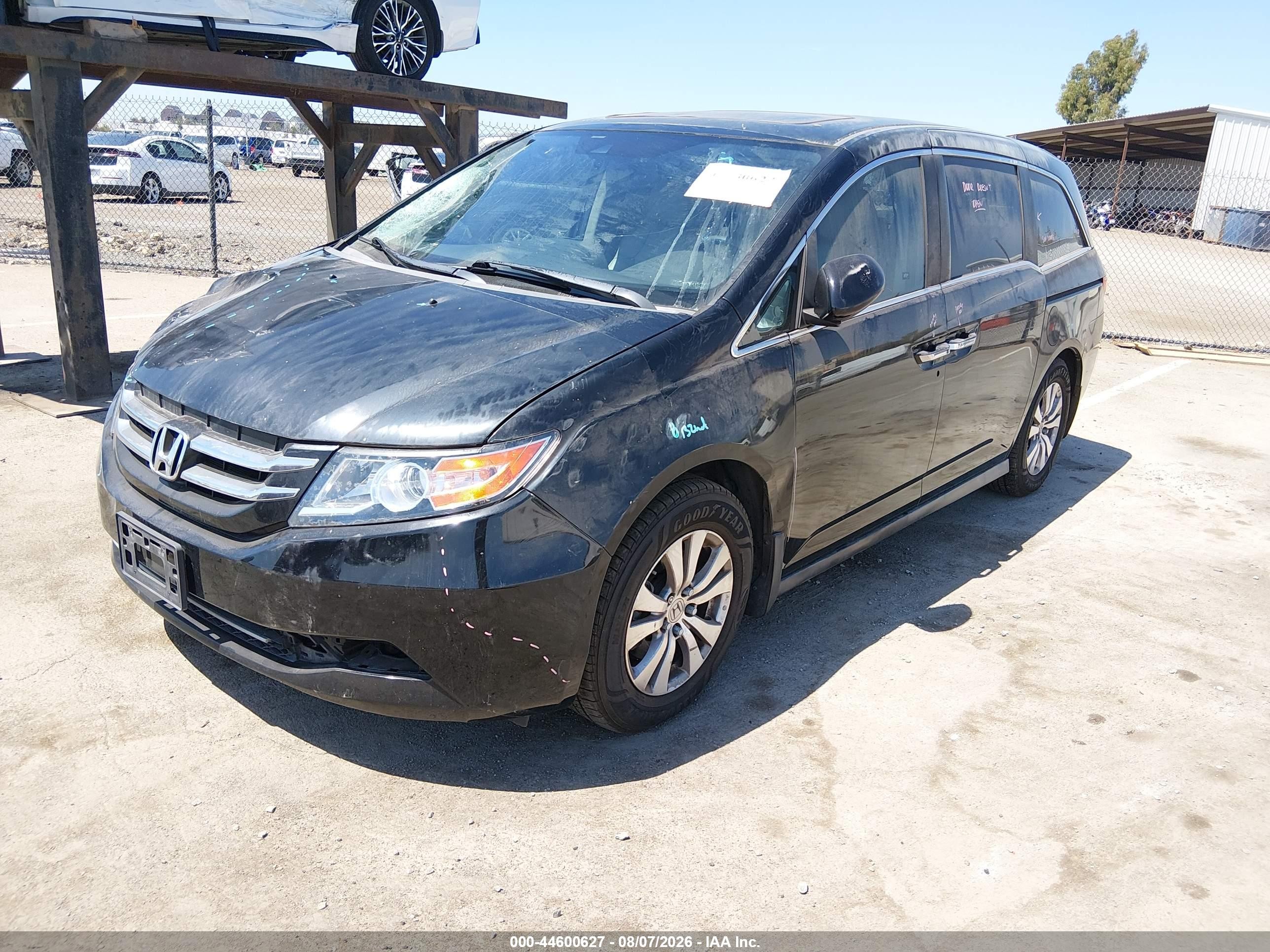 2014 Honda Odyssey Ex-l Black vin: 5FNRL5H65EB083096