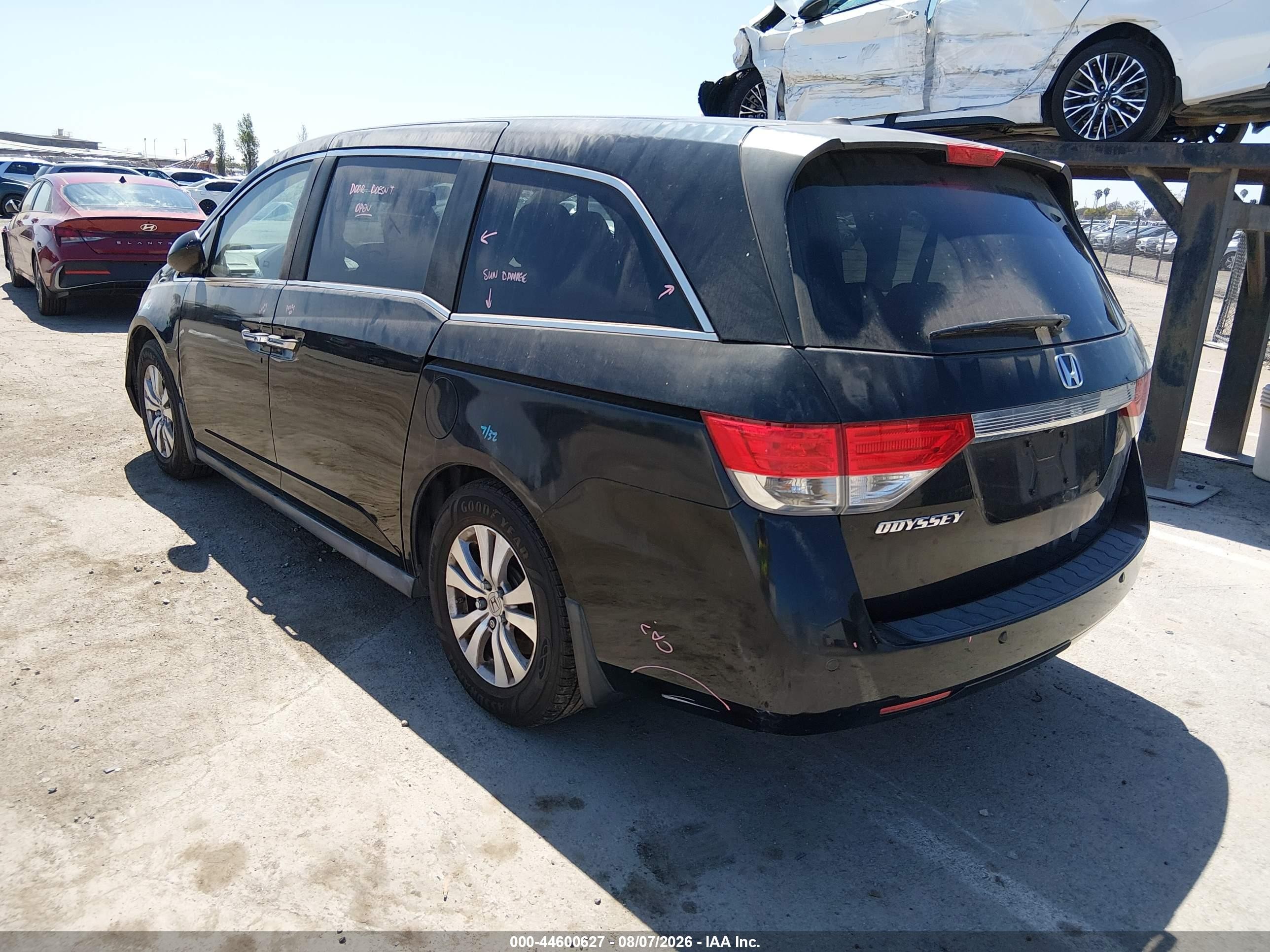 2014 Honda Odyssey Ex-l Black vin: 5FNRL5H65EB083096