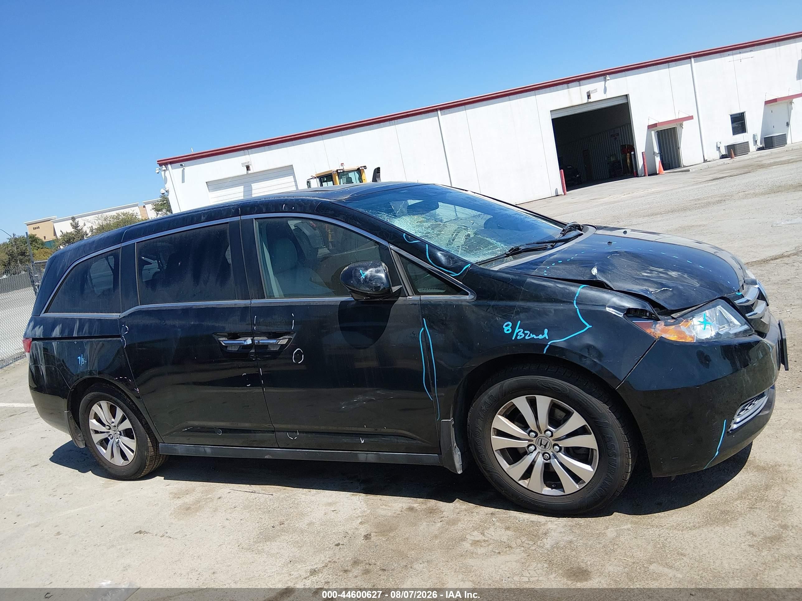 2014 Honda Odyssey Ex-l Black vin: 5FNRL5H65EB083096