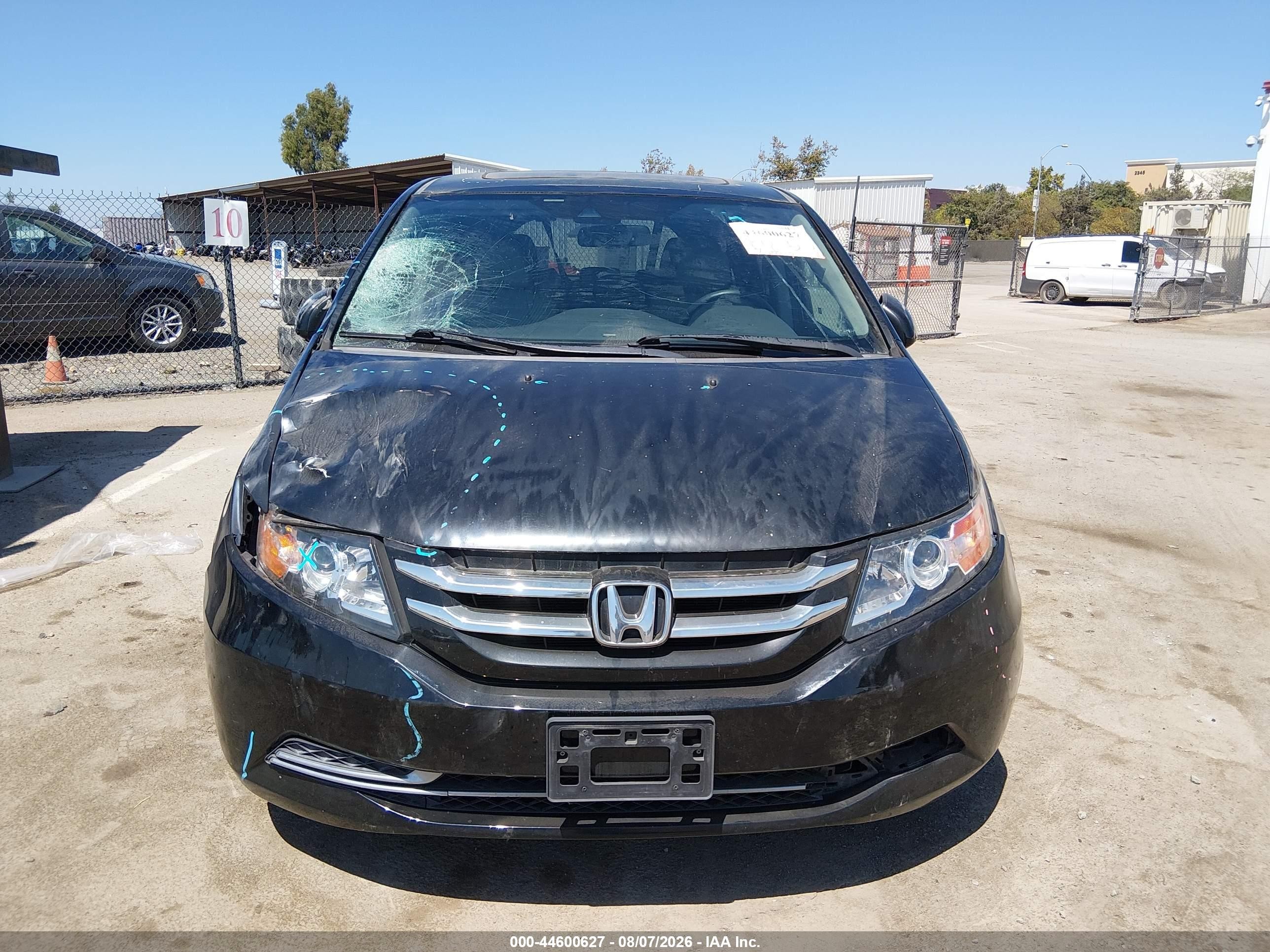 2014 Honda Odyssey Ex-l Black vin: 5FNRL5H65EB083096