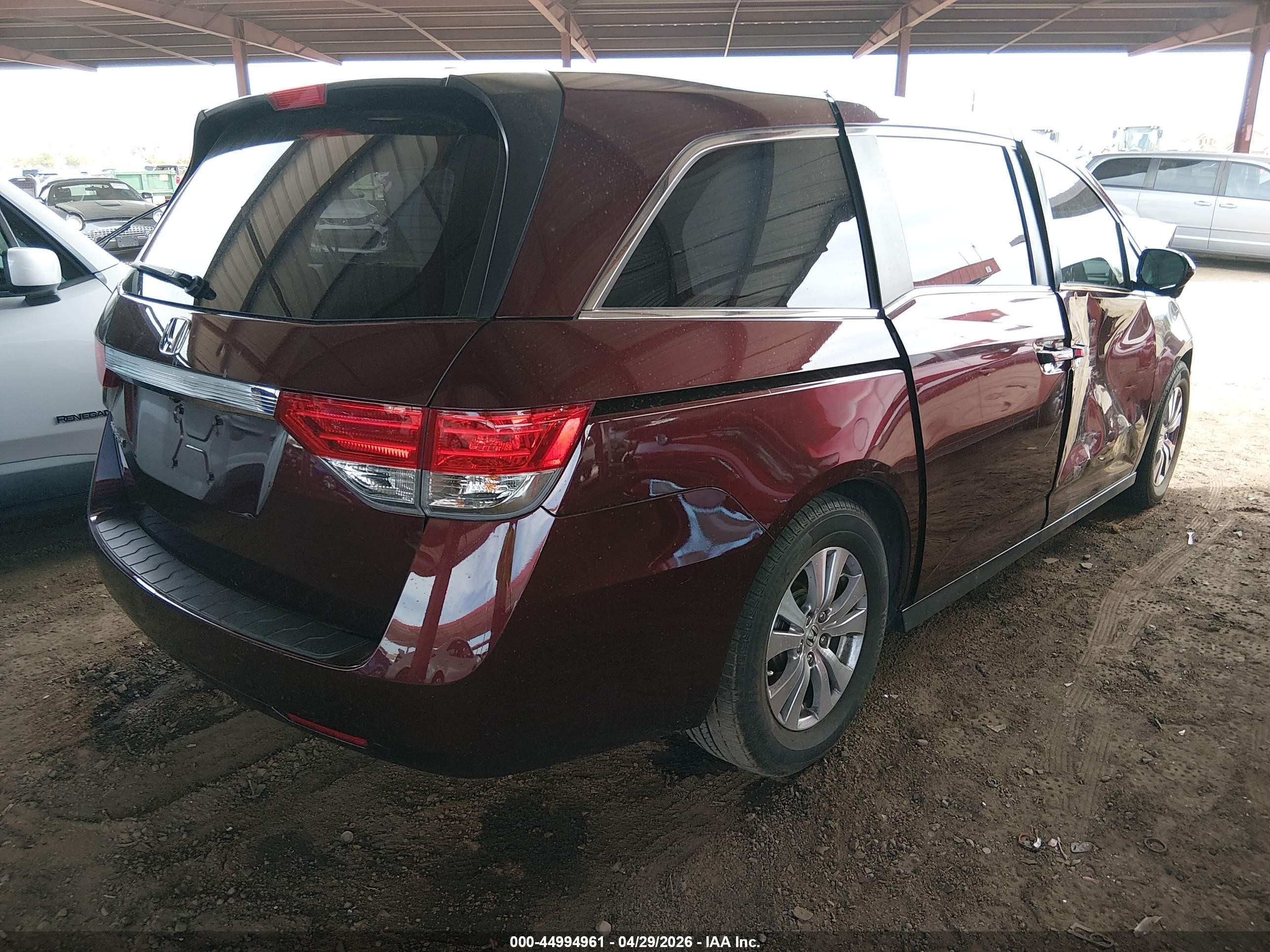 2014 Honda Odyssey Ex-l Red vin: 5FNRL5H65EB084720