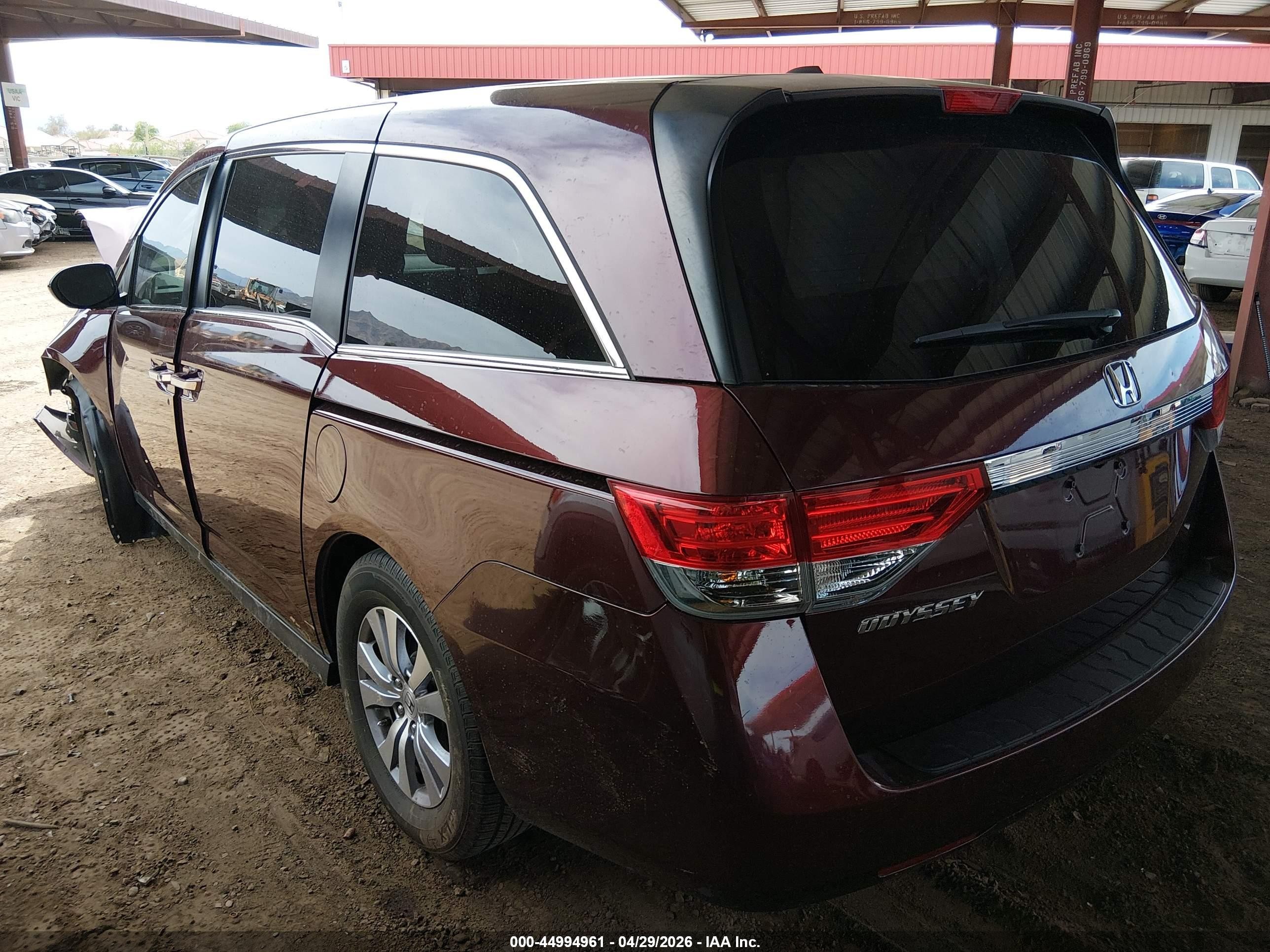 2014 Honda Odyssey Ex-l Red vin: 5FNRL5H65EB084720