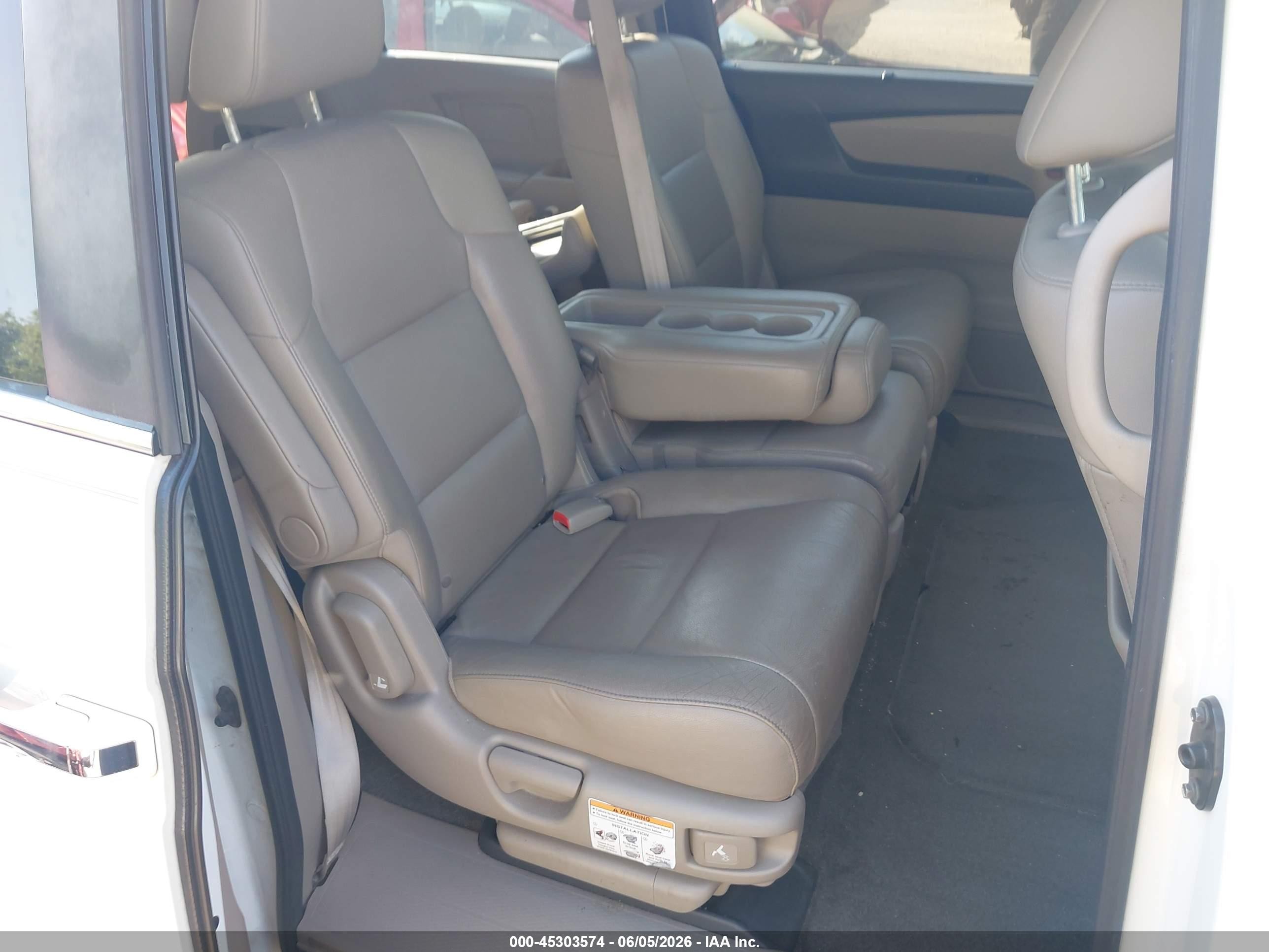 2014 Honda Odyssey Ex-l White vin: 5FNRL5H65EB087276