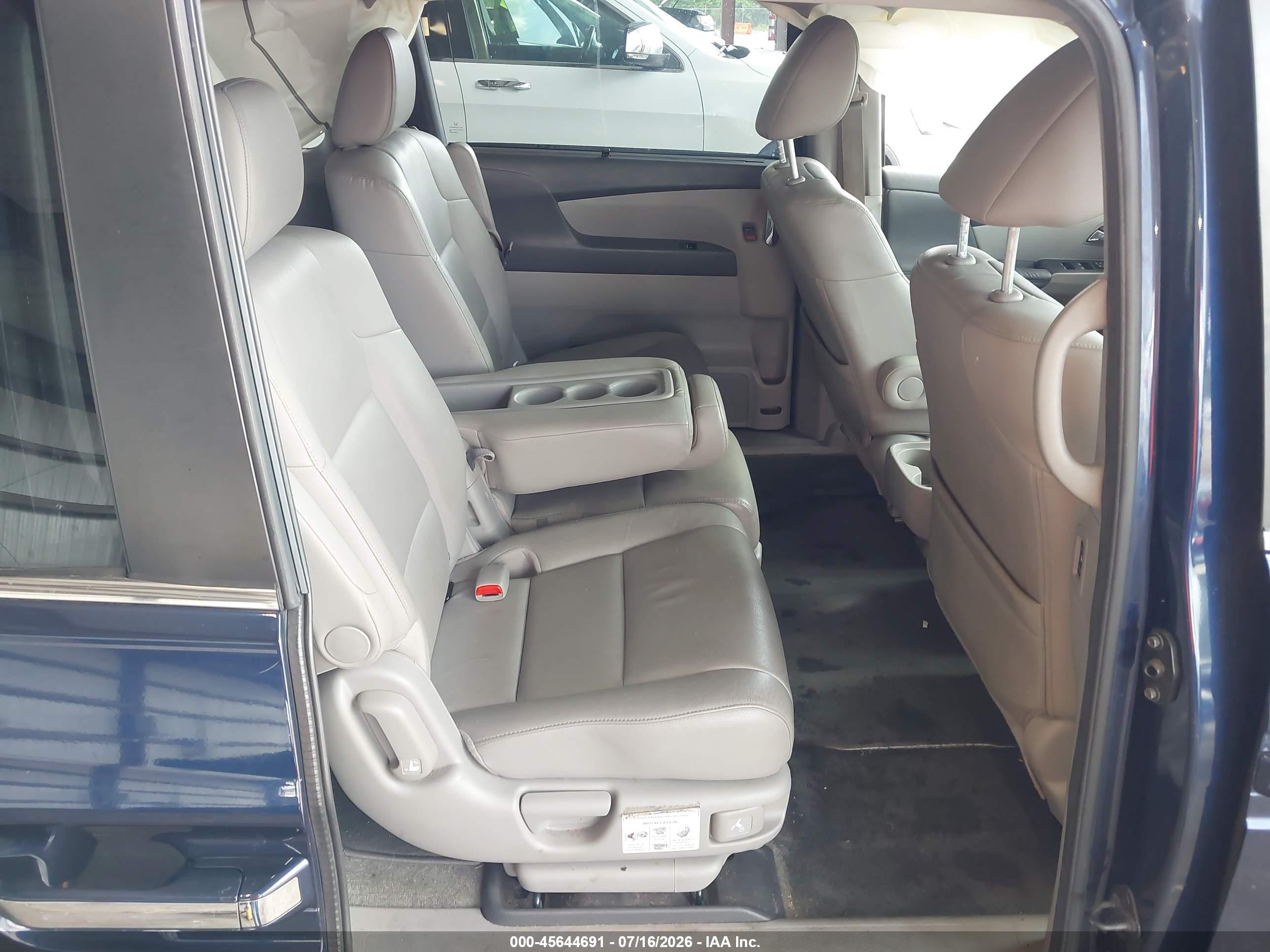 2014 Honda Odyssey Ex-l Blue vin: 5FNRL5H65EB098259