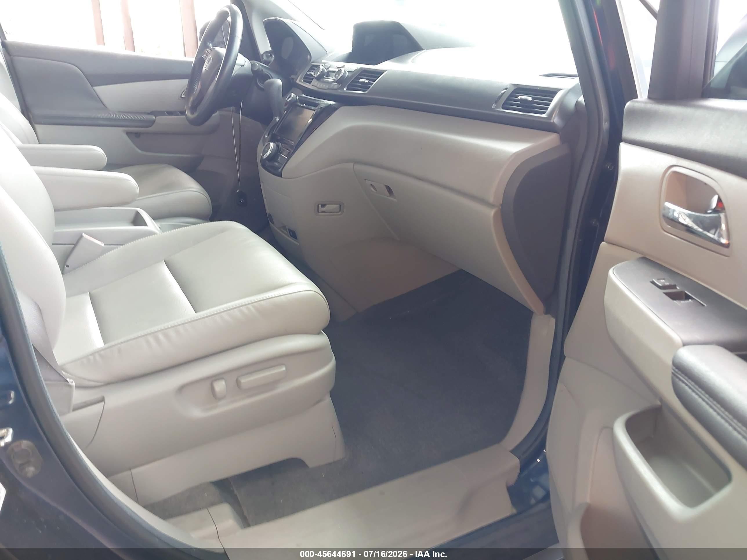 2014 Honda Odyssey Ex-l Blue vin: 5FNRL5H65EB098259