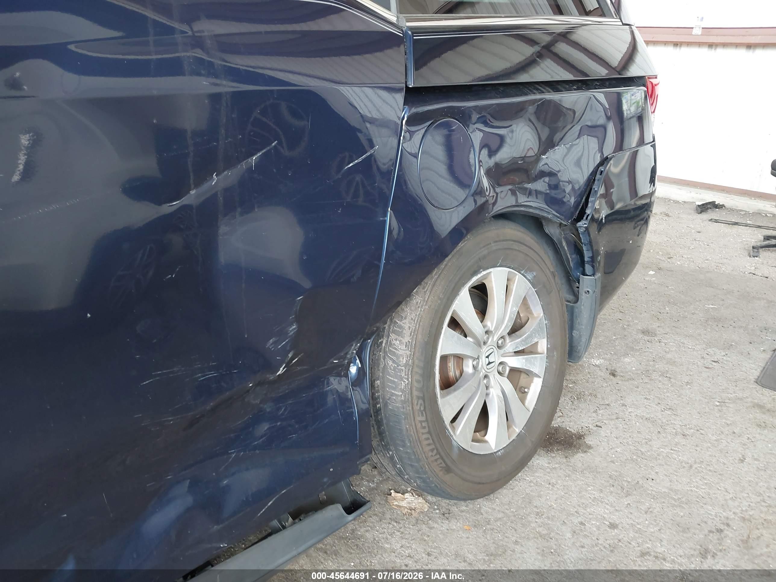 2014 Honda Odyssey Ex-l Blue vin: 5FNRL5H65EB098259