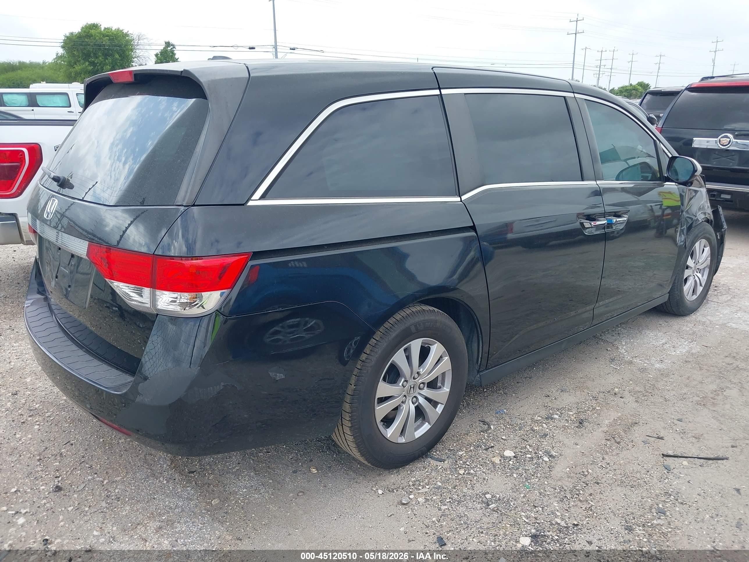 2014 Honda Odyssey Ex-l Black vin: 5FNRL5H65EB101340
