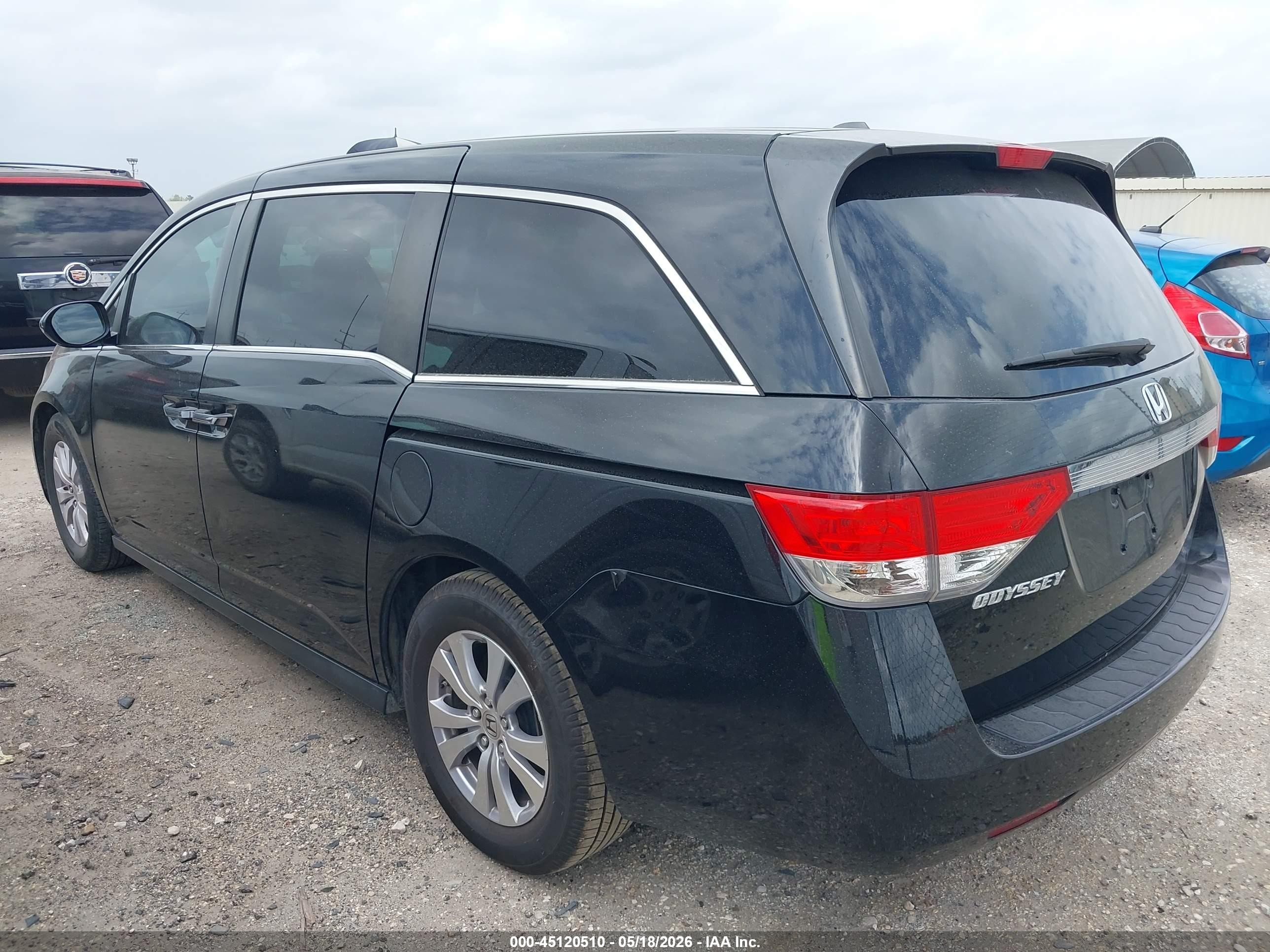2014 Honda Odyssey Ex-l Black vin: 5FNRL5H65EB101340