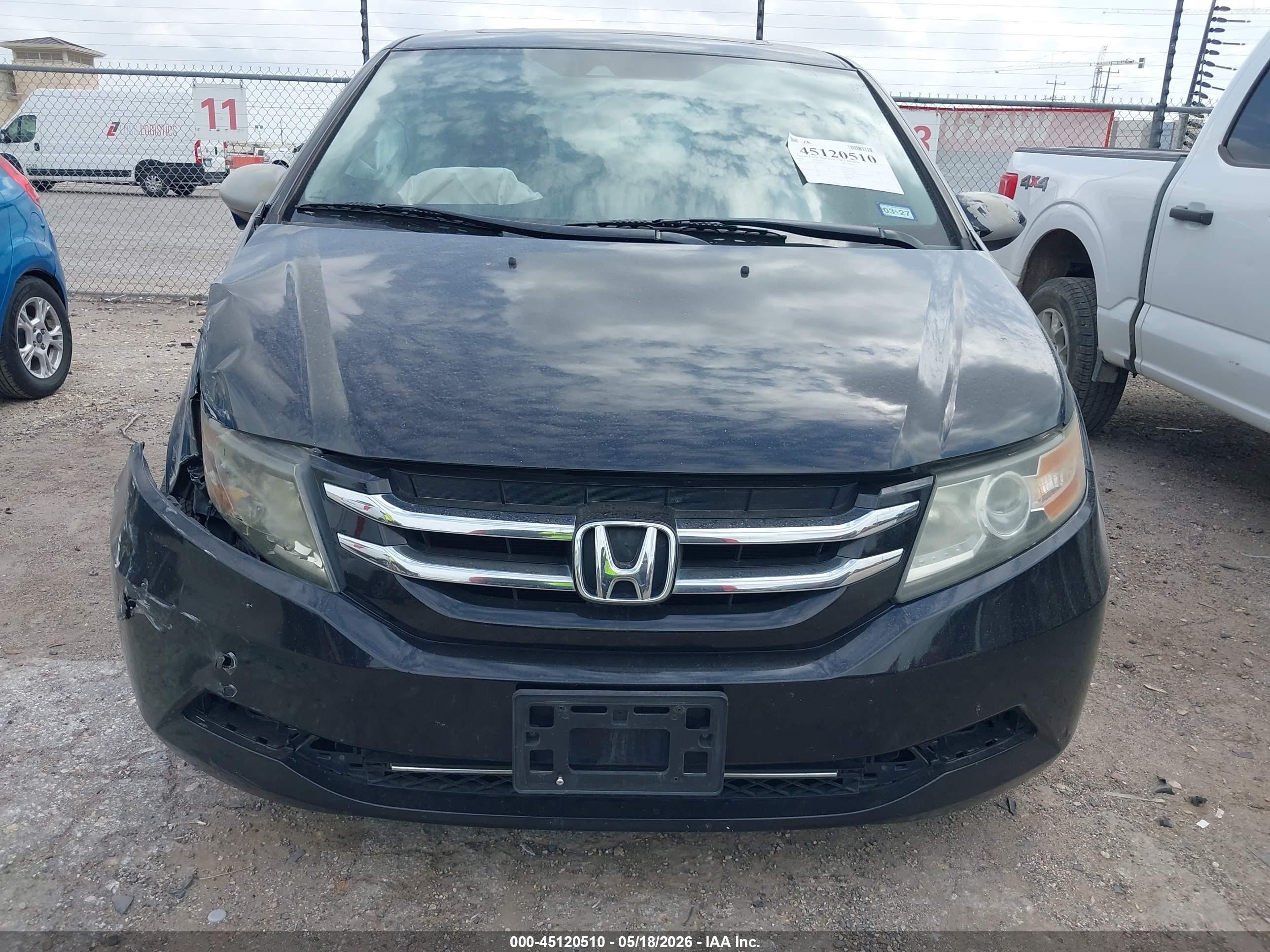 2014 Honda Odyssey Ex-l Black vin: 5FNRL5H65EB101340