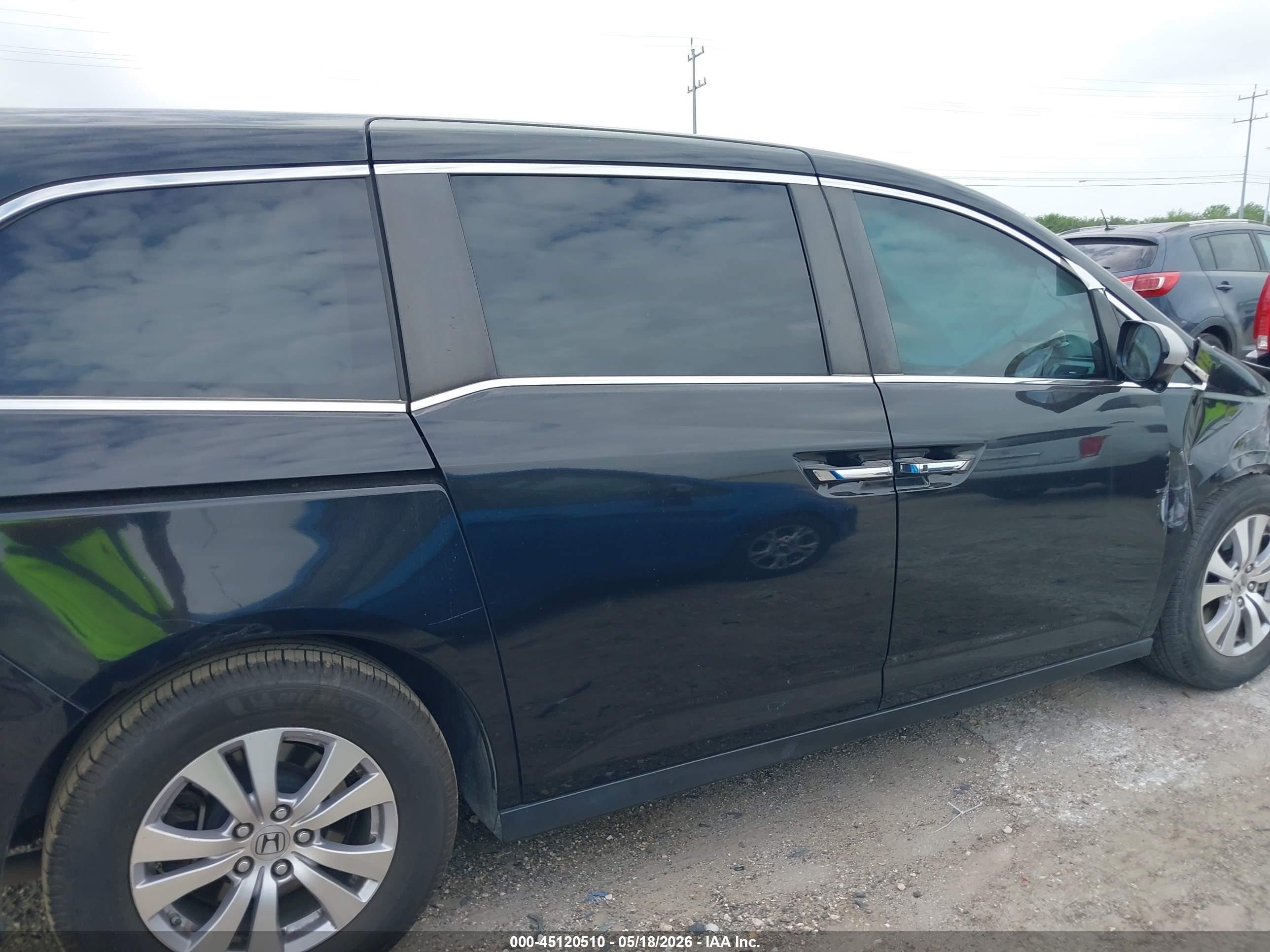 2014 Honda Odyssey Ex-l Black vin: 5FNRL5H65EB101340
