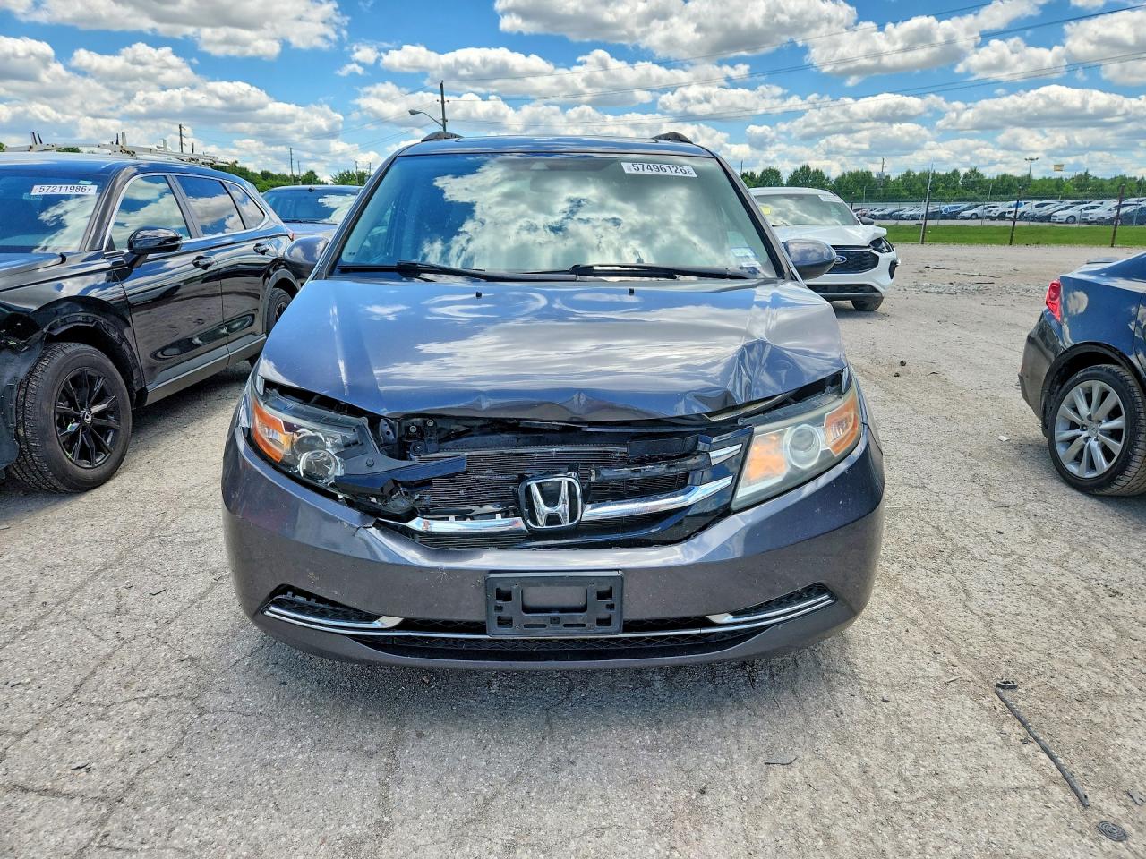 2014 Honda Odyssey Exl Серый vin: 5FNRL5H65EB130949