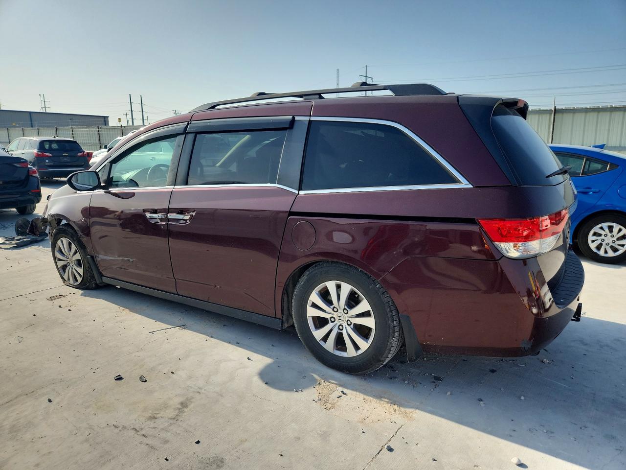 2014 Honda Odyssey Exl Burgundy vin: 5FNRL5H65EB137240