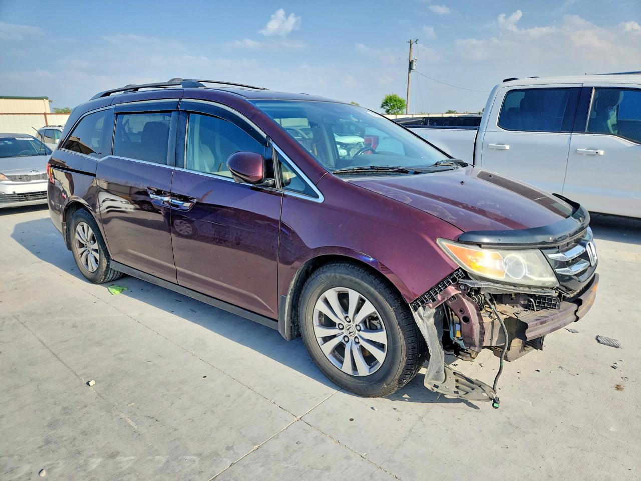 2014 Honda Odyssey Exl Burgundy vin: 5FNRL5H65EB137240