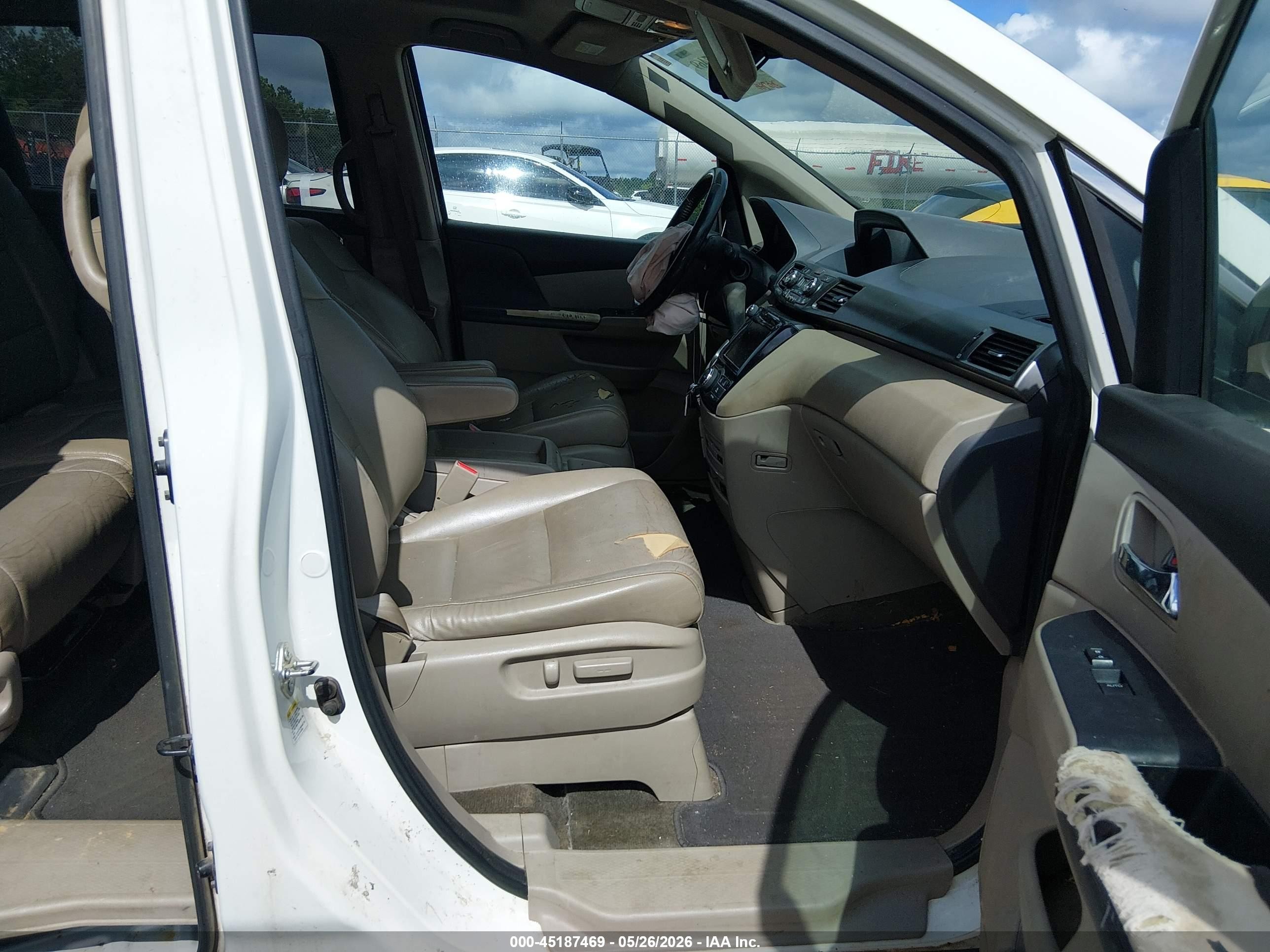 2014 Honda Odyssey Ex-l Белый vin: 5FNRL5H65EB139327