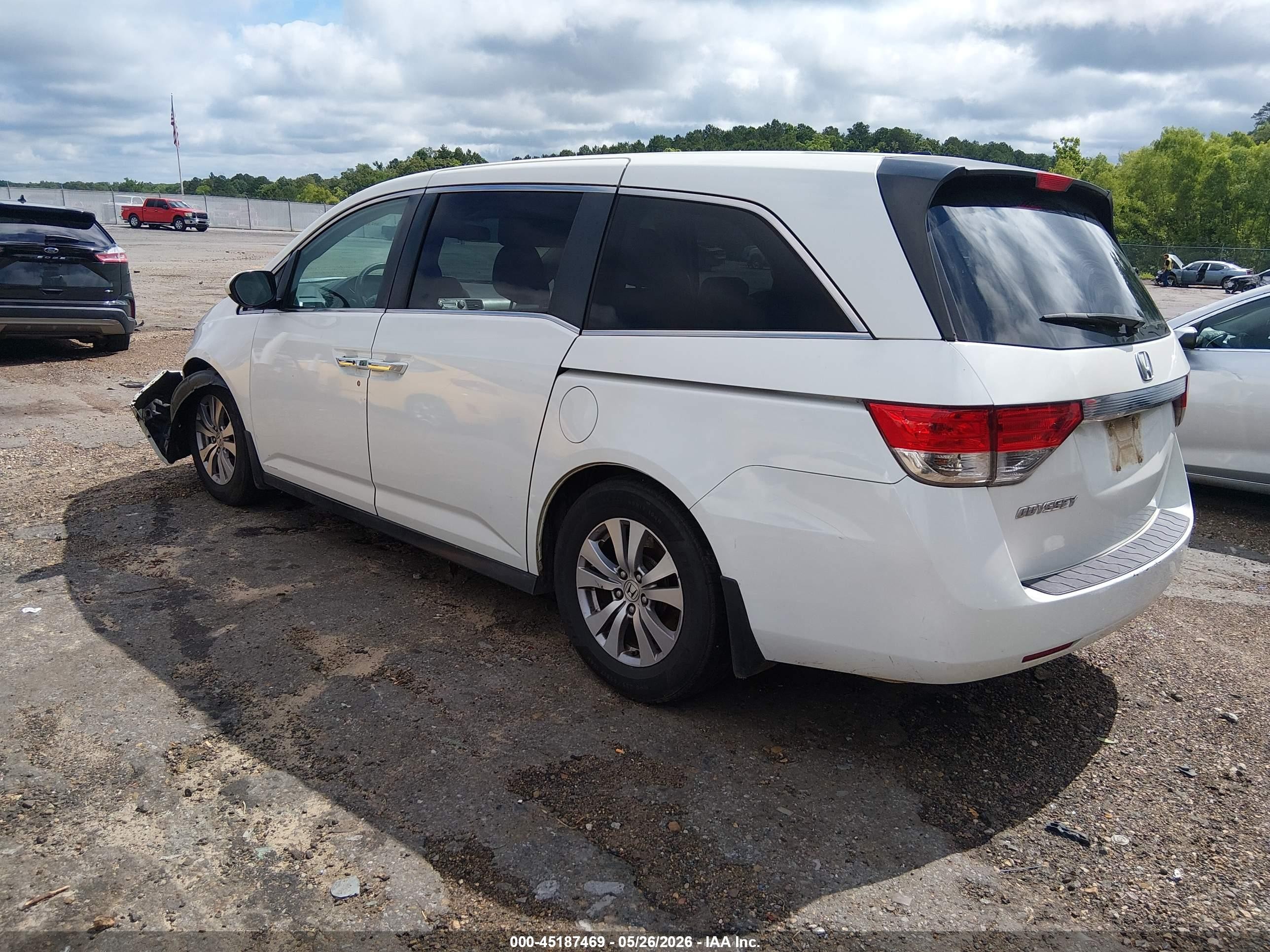 2014 Honda Odyssey Ex-l Белый vin: 5FNRL5H65EB139327