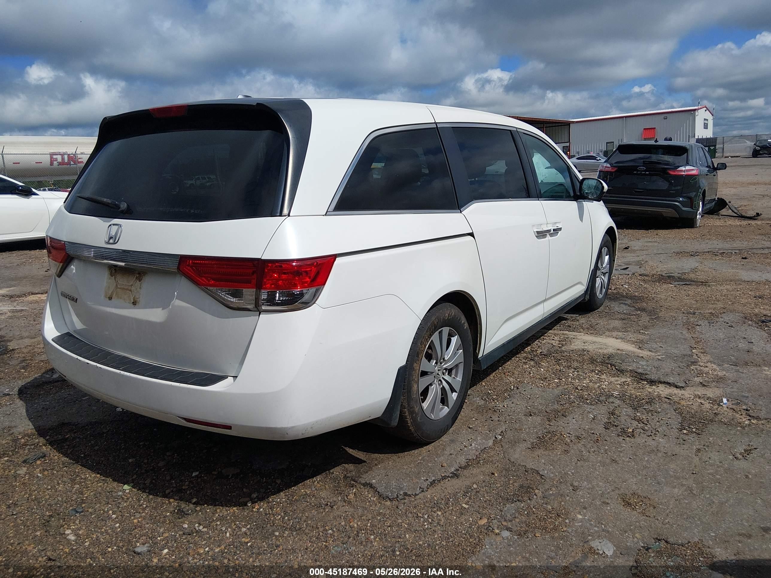 2014 Honda Odyssey Ex-l Белый vin: 5FNRL5H65EB139327