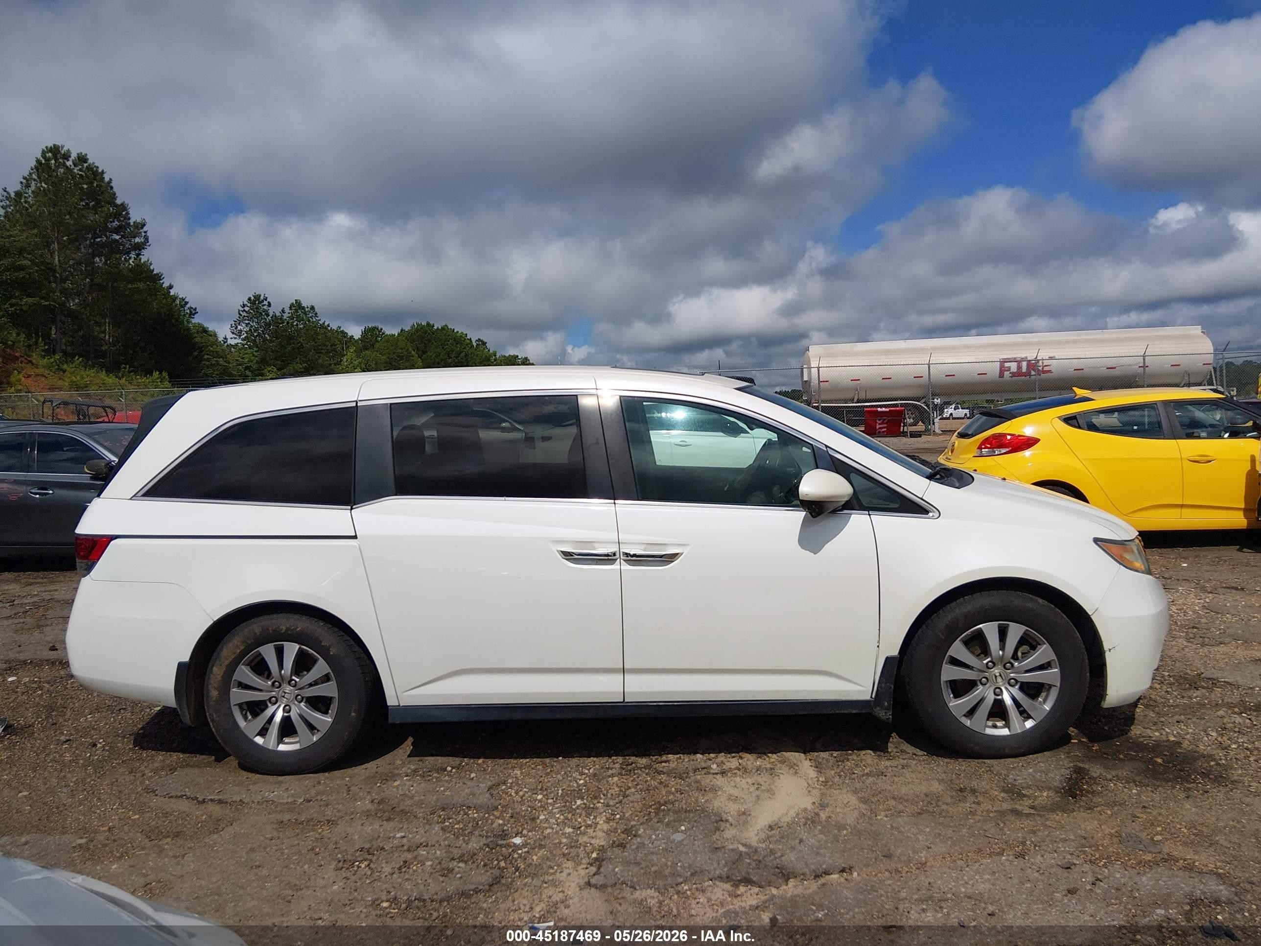 2014 Honda Odyssey Ex-l Белый vin: 5FNRL5H65EB139327