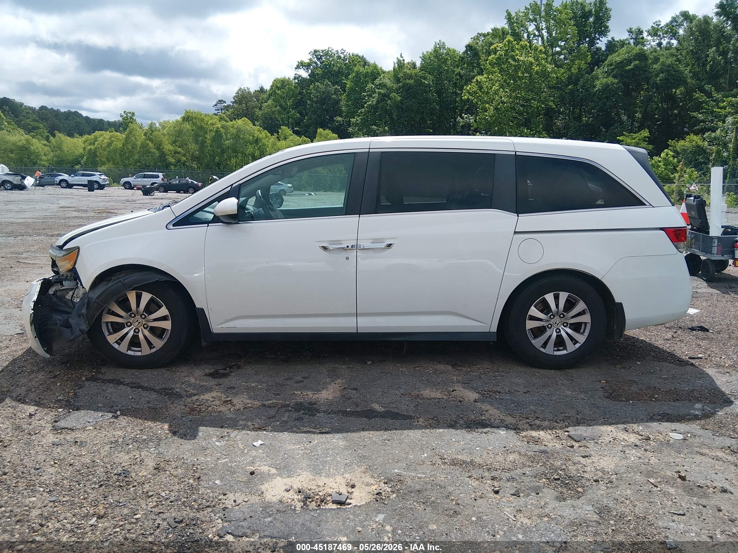 2014 Honda Odyssey Ex-l Белый vin: 5FNRL5H65EB139327