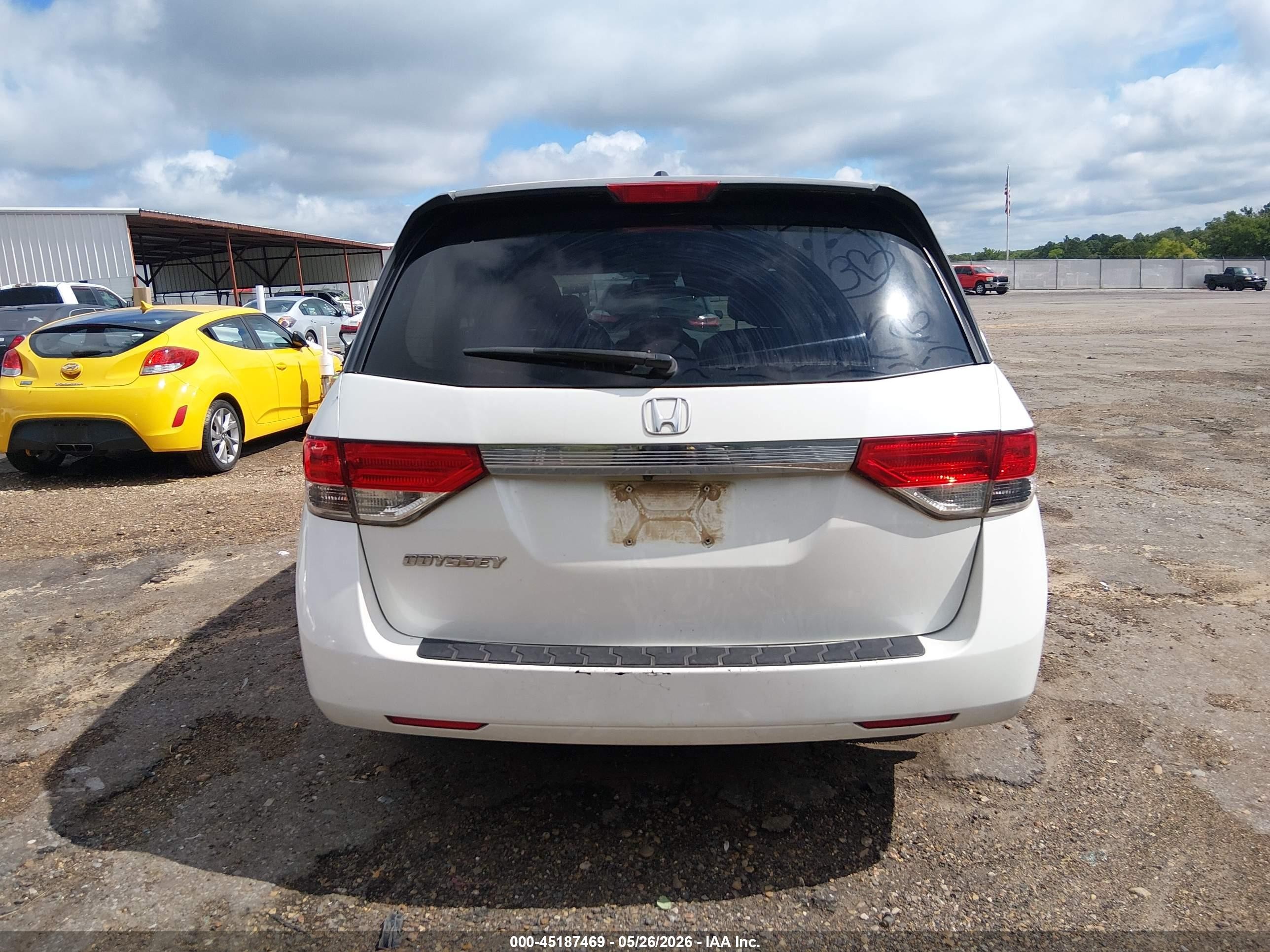 2014 Honda Odyssey Ex-l Белый vin: 5FNRL5H65EB139327