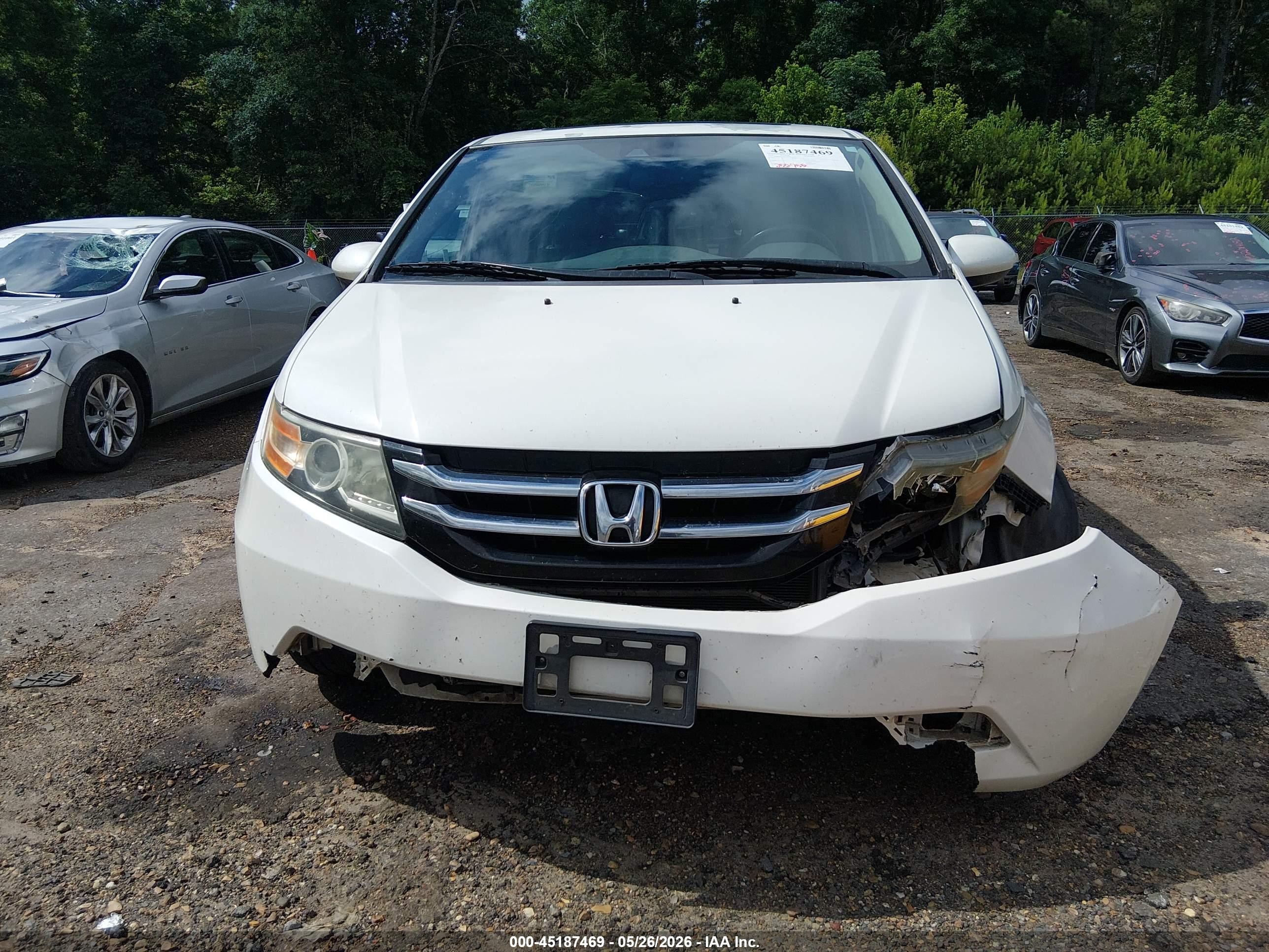 2014 Honda Odyssey Ex-l Белый vin: 5FNRL5H65EB139327