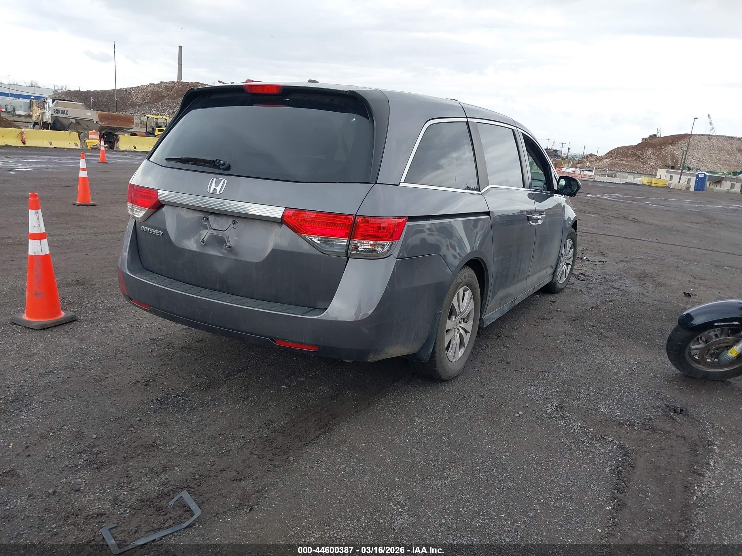 2015 Honda Odyssey Ex-l Gray vin: 5FNRL5H65FB014250