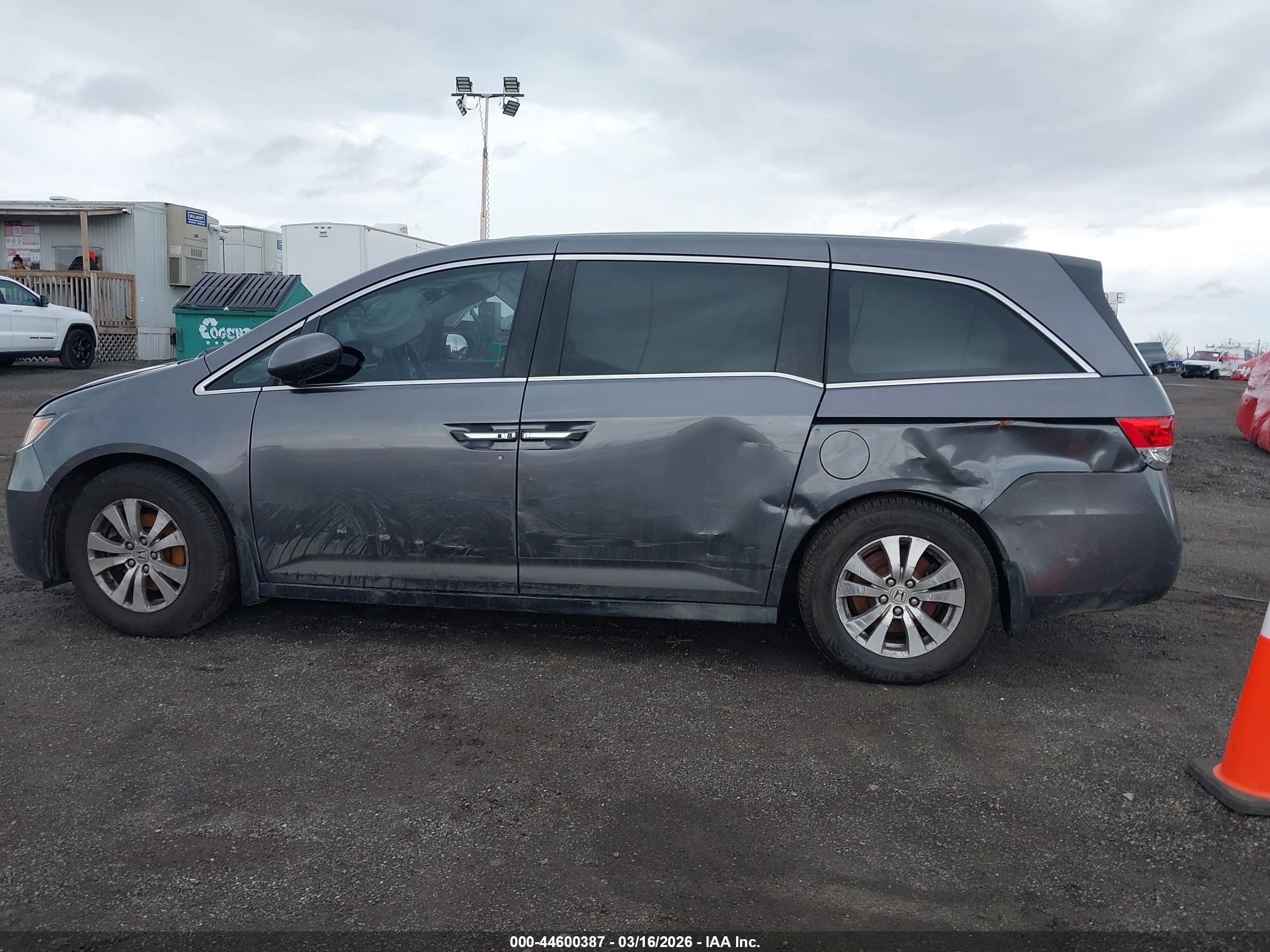 2015 Honda Odyssey Ex-l Gray vin: 5FNRL5H65FB014250