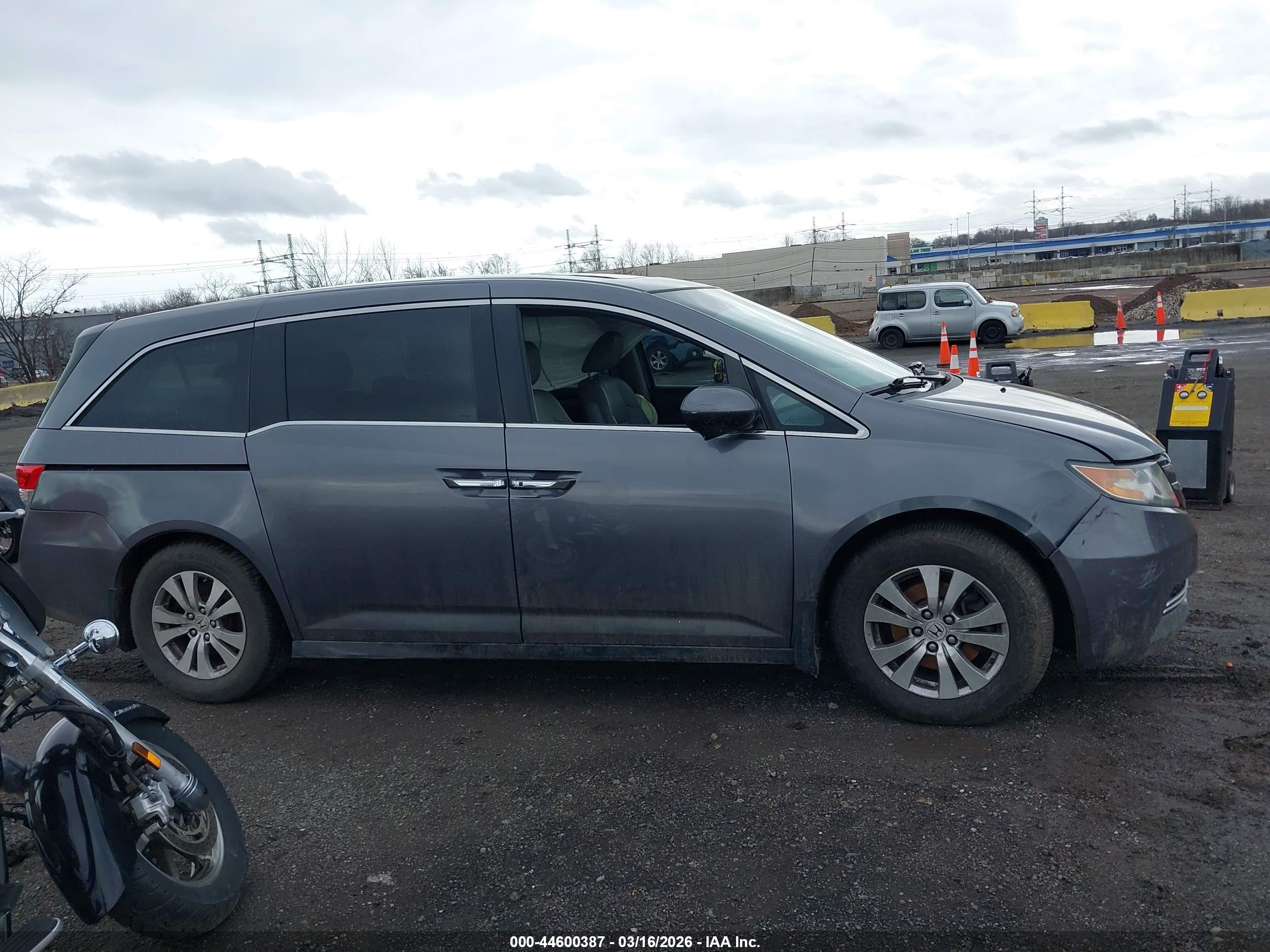 2015 Honda Odyssey Ex-l Gray vin: 5FNRL5H65FB014250