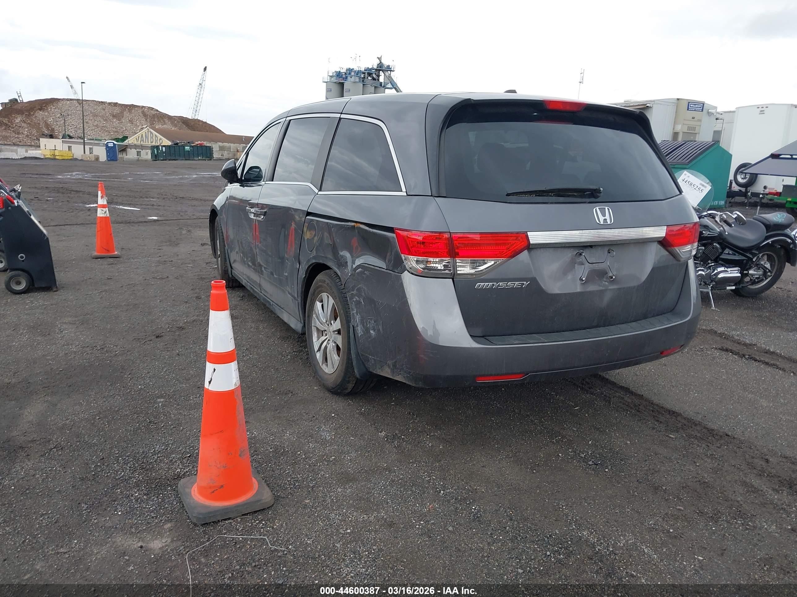 2015 Honda Odyssey Ex-l Gray vin: 5FNRL5H65FB014250