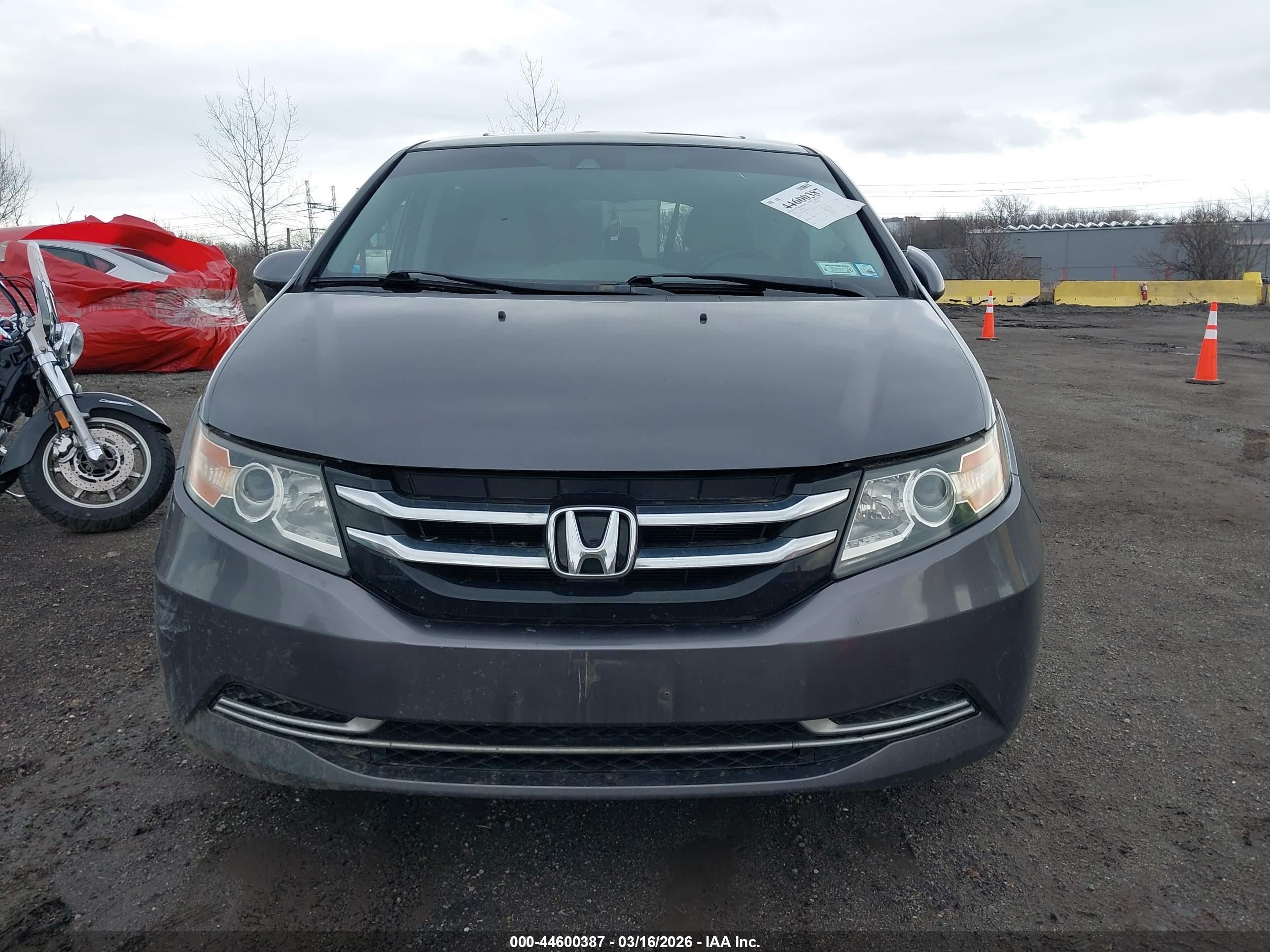 2015 Honda Odyssey Ex-l Gray vin: 5FNRL5H65FB014250
