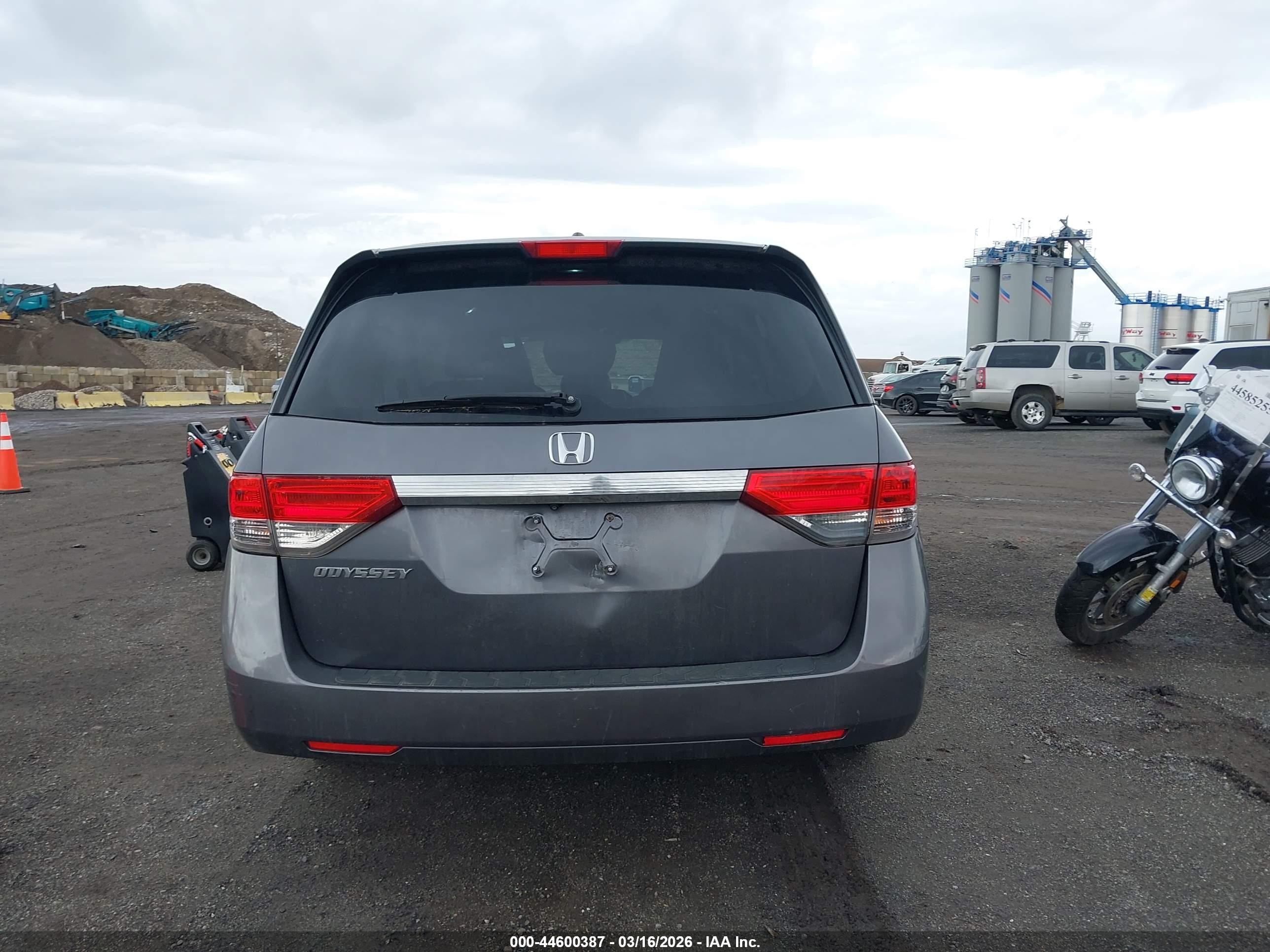 2015 Honda Odyssey Ex-l Gray vin: 5FNRL5H65FB014250