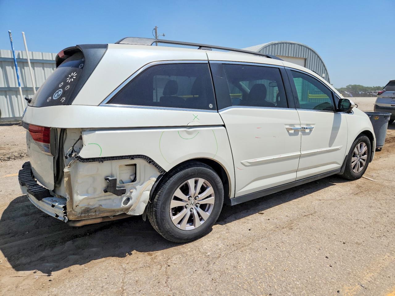 2015 Honda Odyssey Exl White vin: 5FNRL5H65FB024731